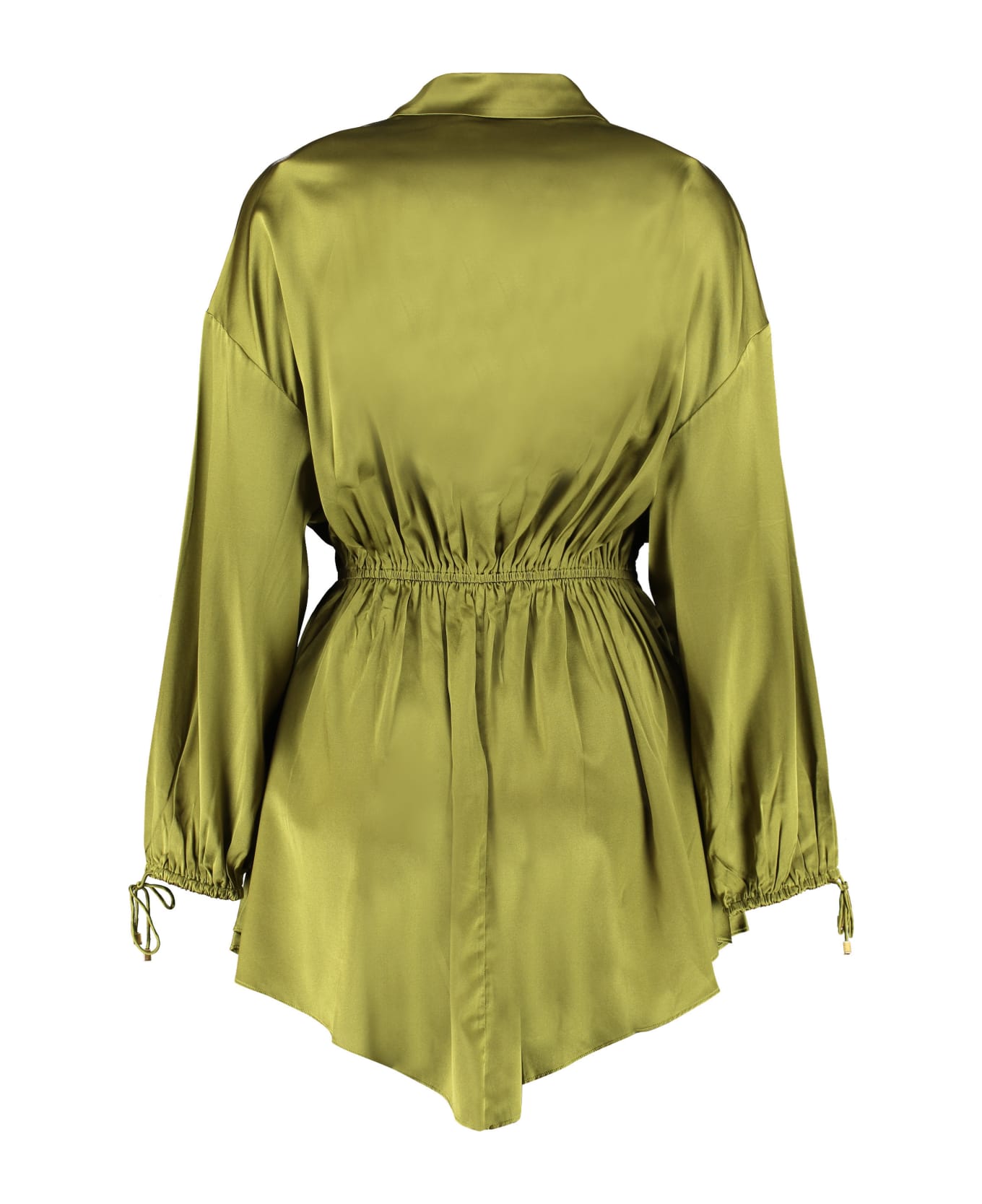 retrofete Silk Shirtdress - green