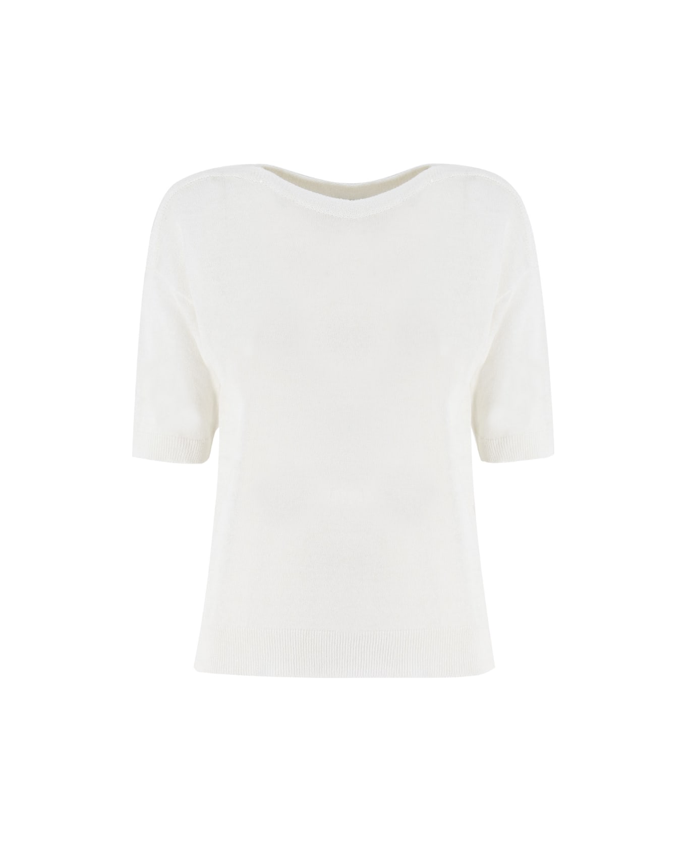 Le Tricot Perugia Sweater - WHITE