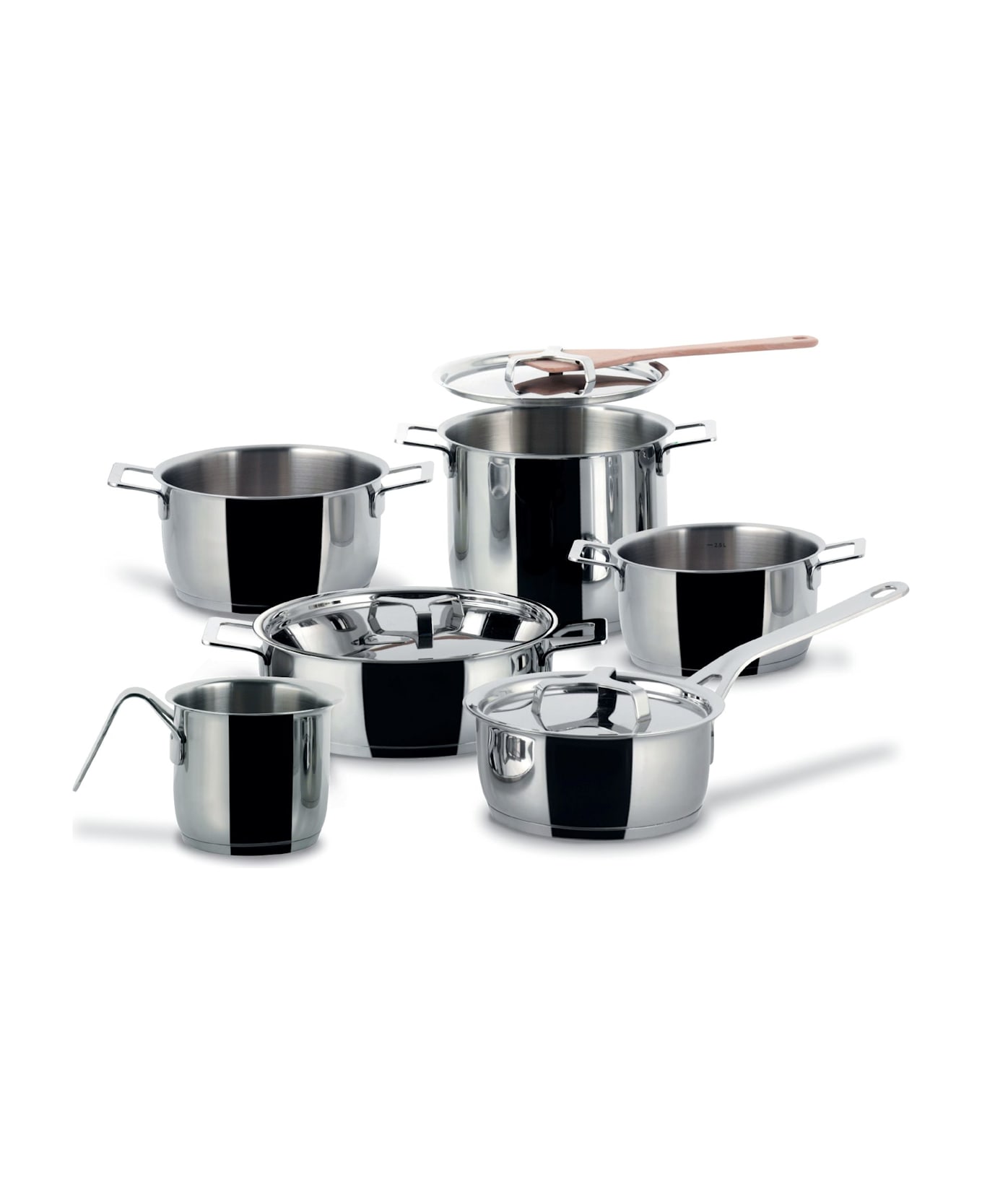 Alessi Pots&pans Set 9 Pezzi Alessi - Acciaio