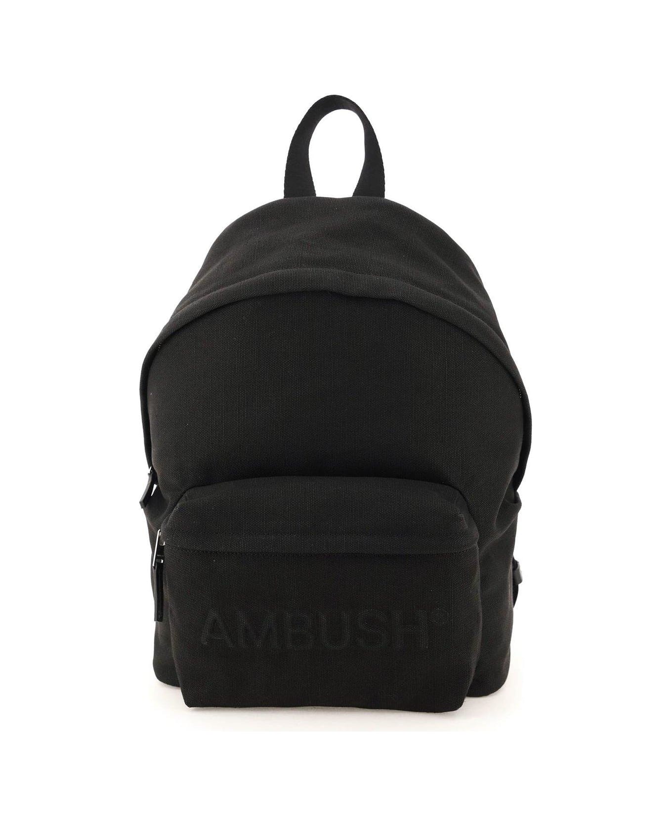 AMBUSH Logo Embossed Backpack - Nero/argento