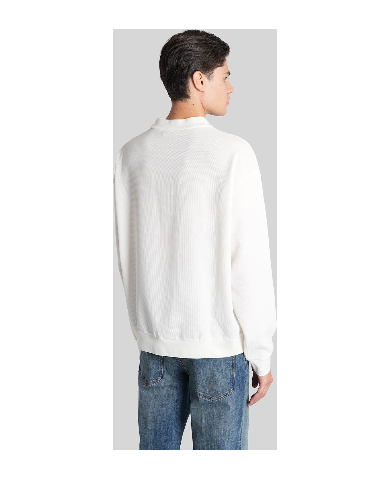 Emporio Armani Sweatshirt In White Polyester - white