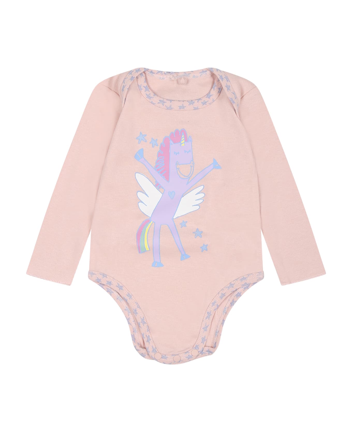 Stella McCartney Kids Pink Set For Baby Girl With Unicorn - Pink