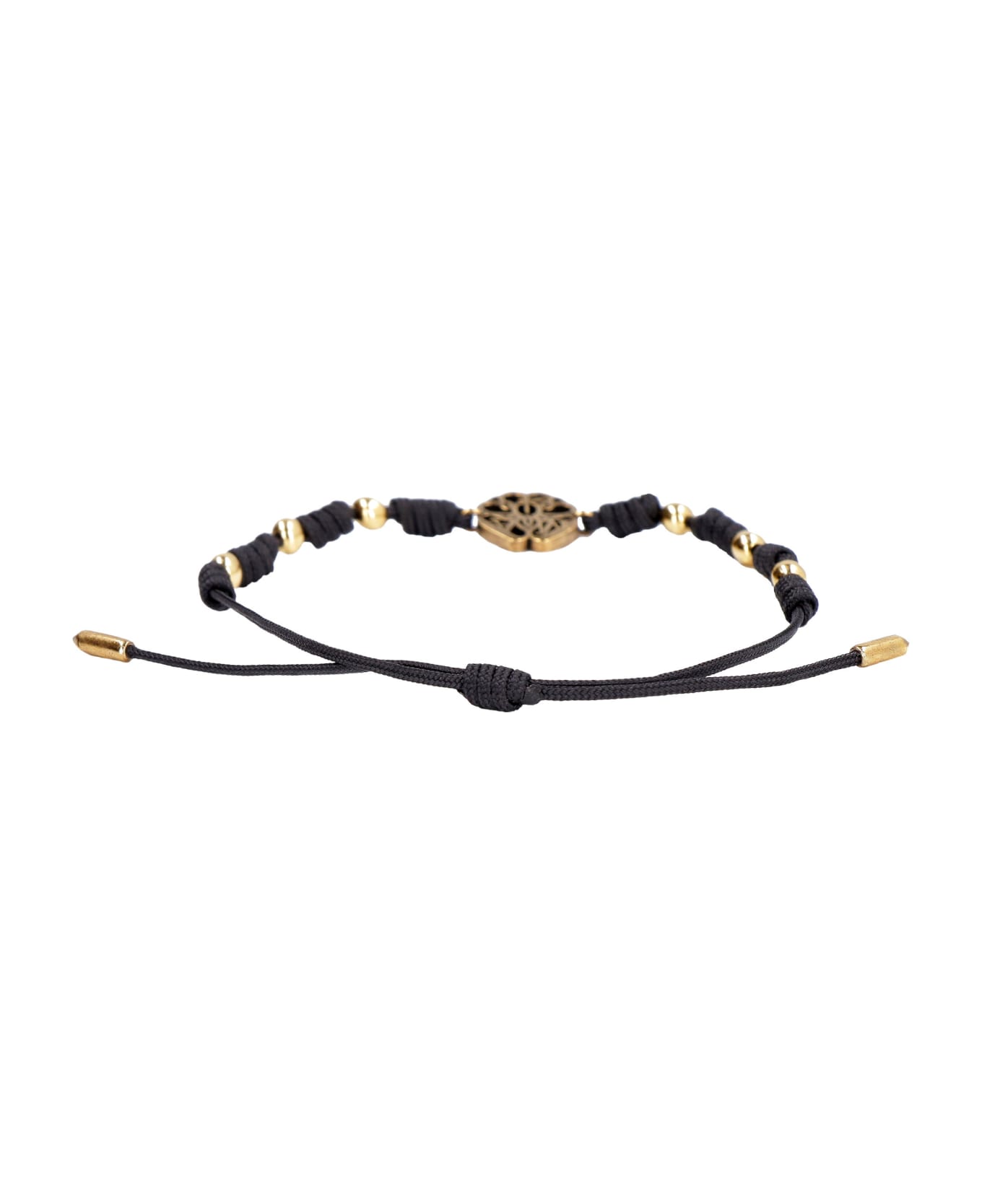 Alexander McQueen Charm Cord Bracelet - black