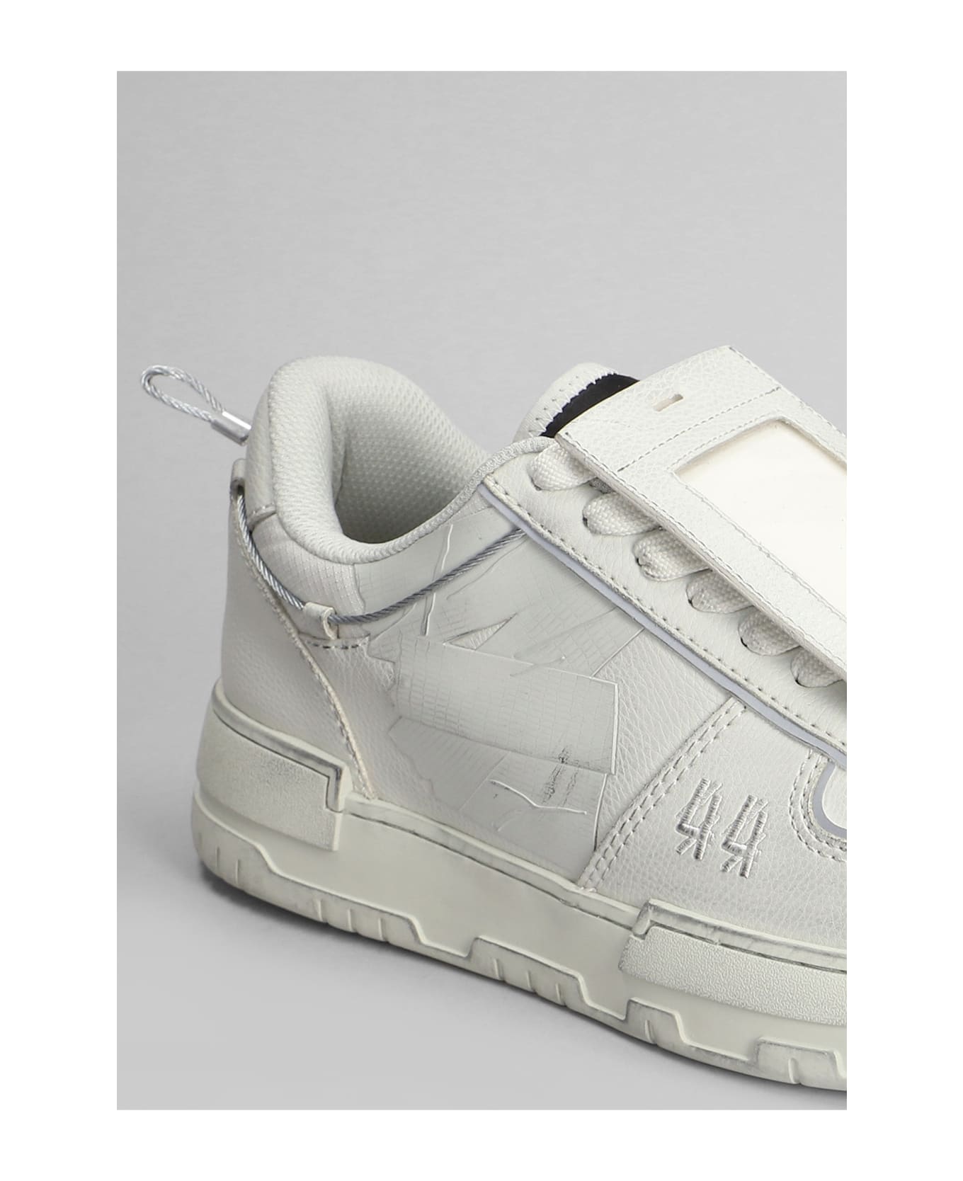 44 Label Group New Avril Sneakers In Grey Leather - Beige