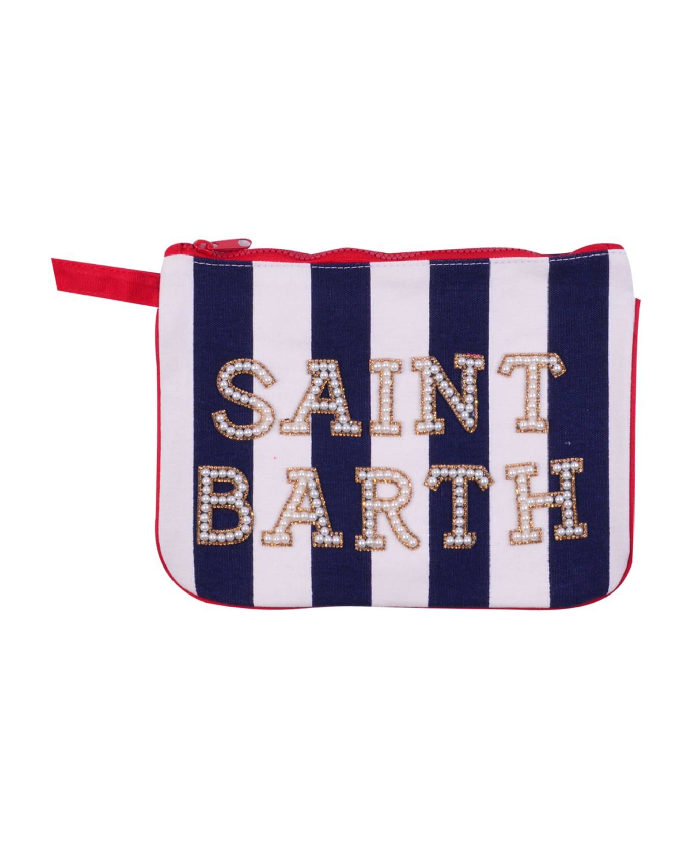 MC2 Saint Barth Canvas Clutch With Stripes - Multicolor アクセサリー＆ギフト