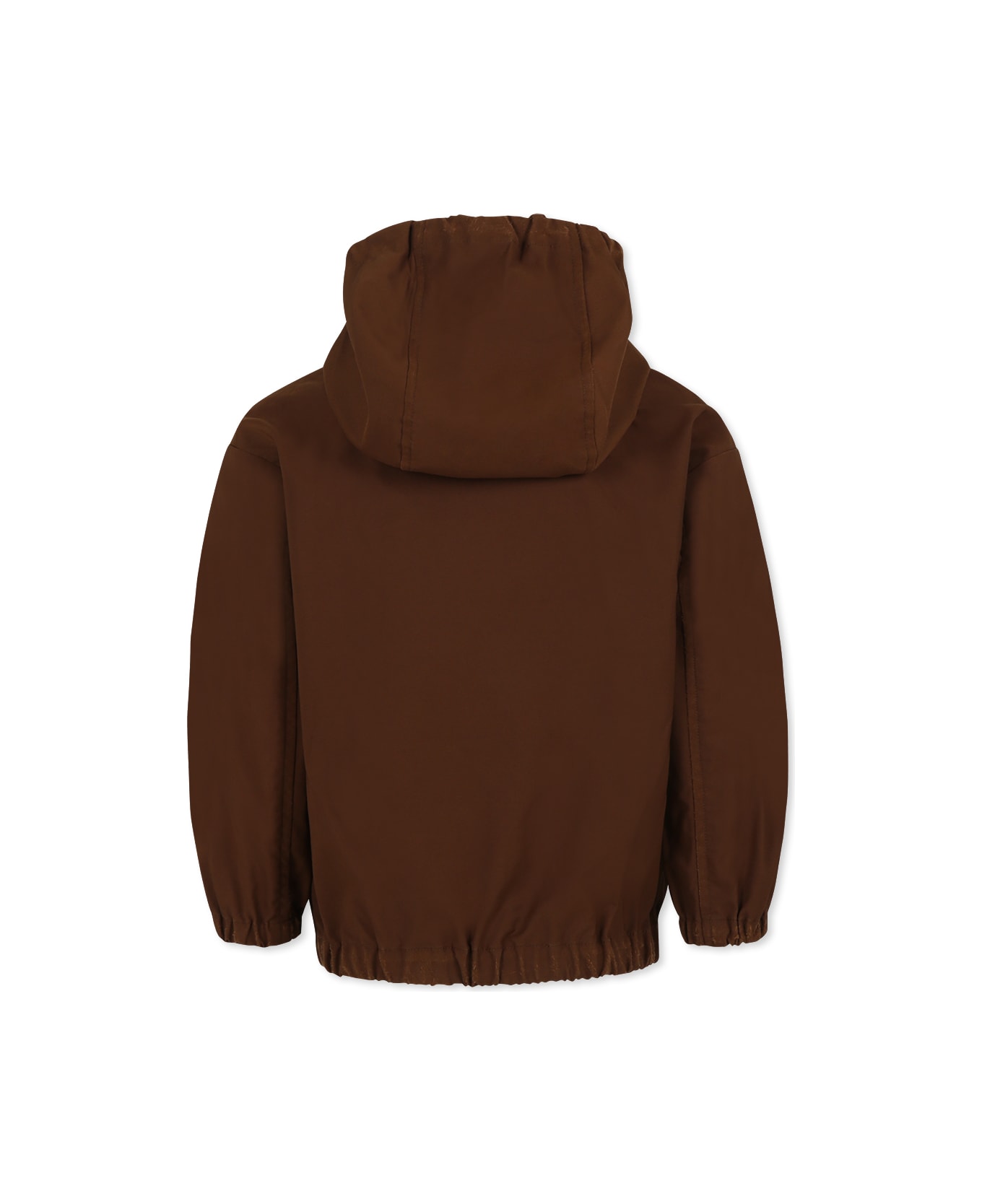 Dsquared2 Brown Windbreaker Jacket For Kids With Logo - Brown