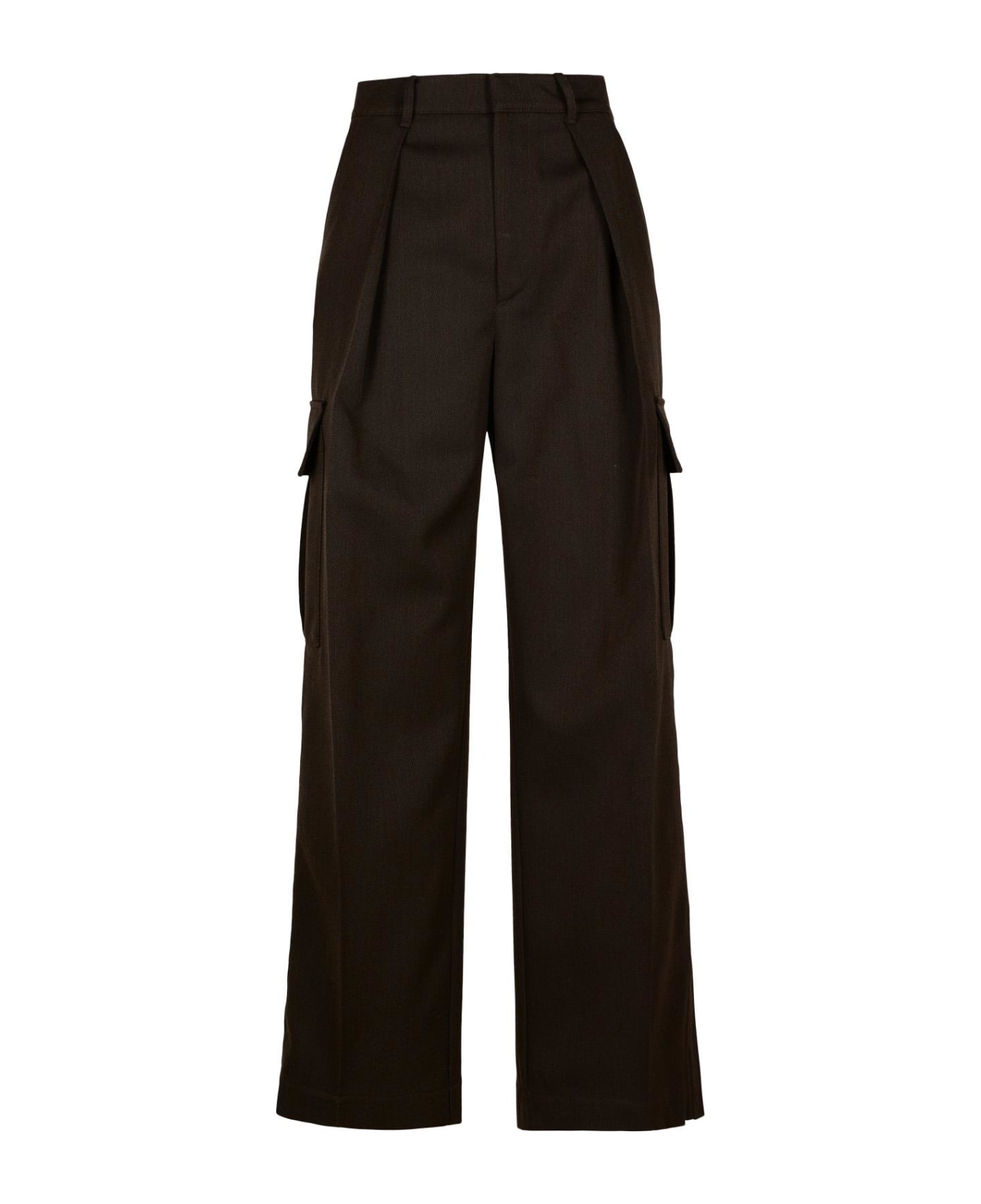 Burberry Brown Wool Cargo Pants - Brown