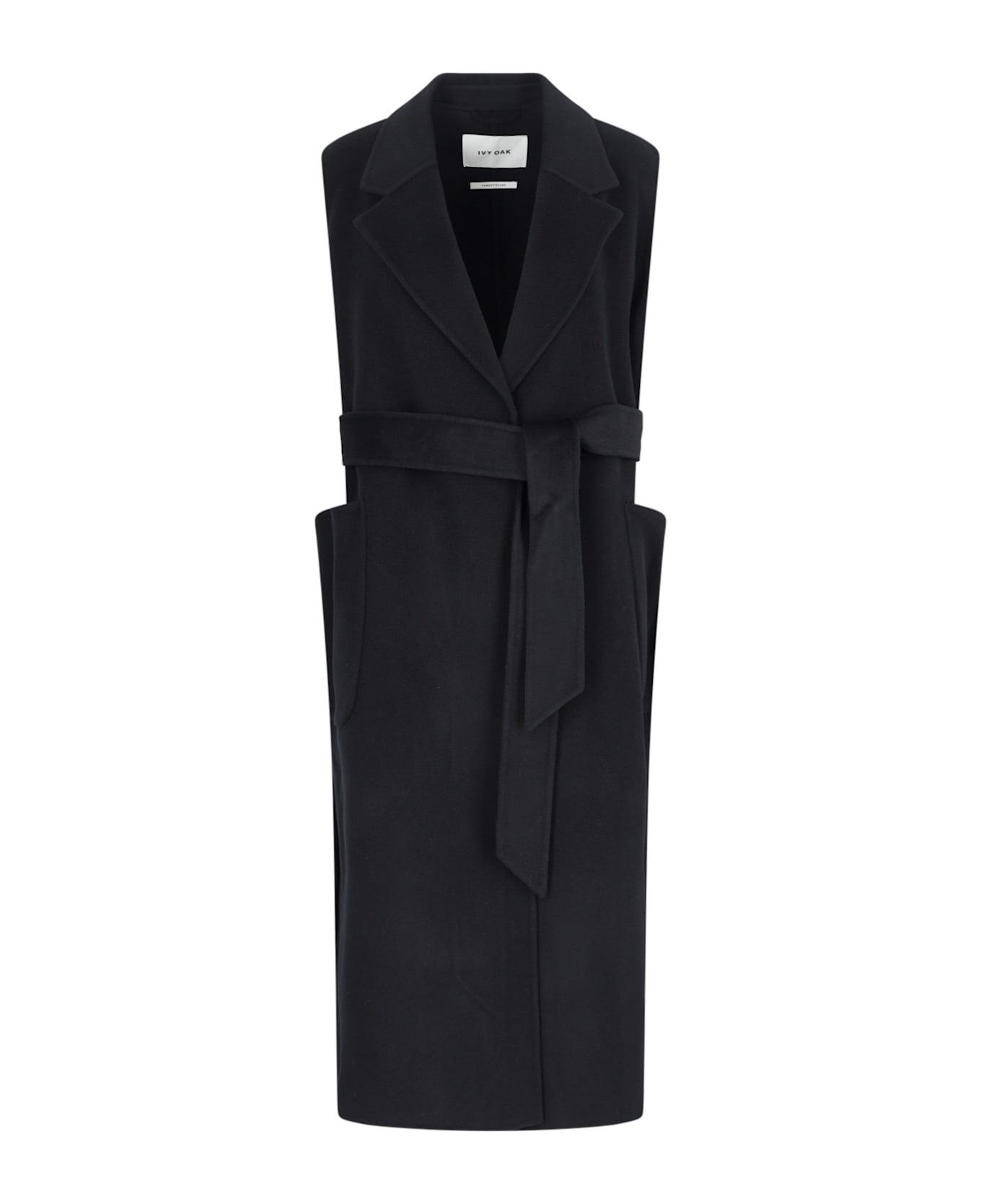 Ivy Oak 'clarissa' Sheath Coat - Black