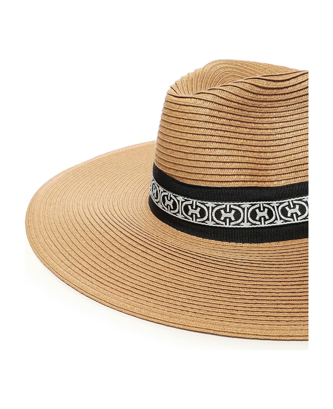 Coccinelle Jolanda Raffia Hat - BEIGE/BLCK
