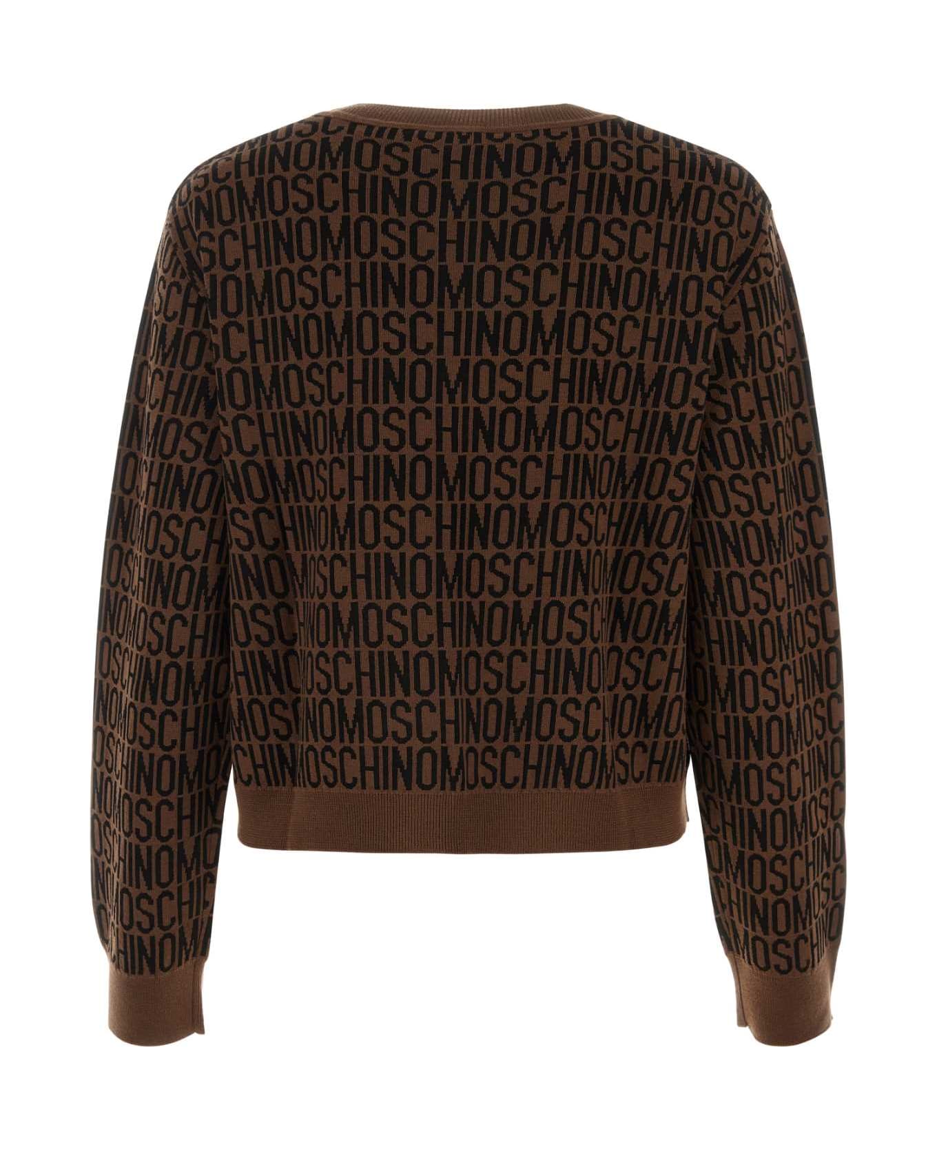 Moschino Embroidered Viscose Sweater - MARRONE