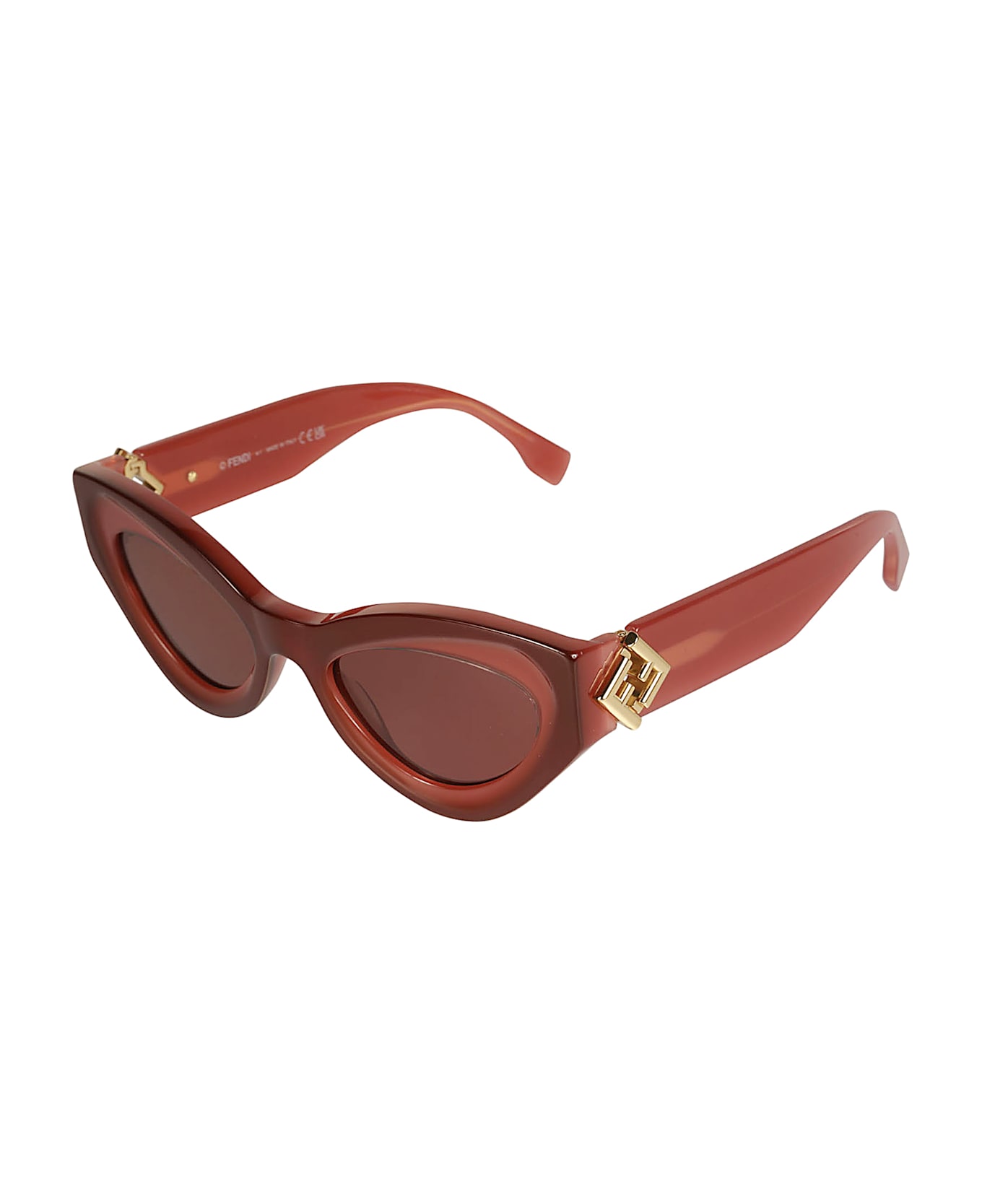 Fendi Cat-eye Thick Sunglasses - 66Y - Red