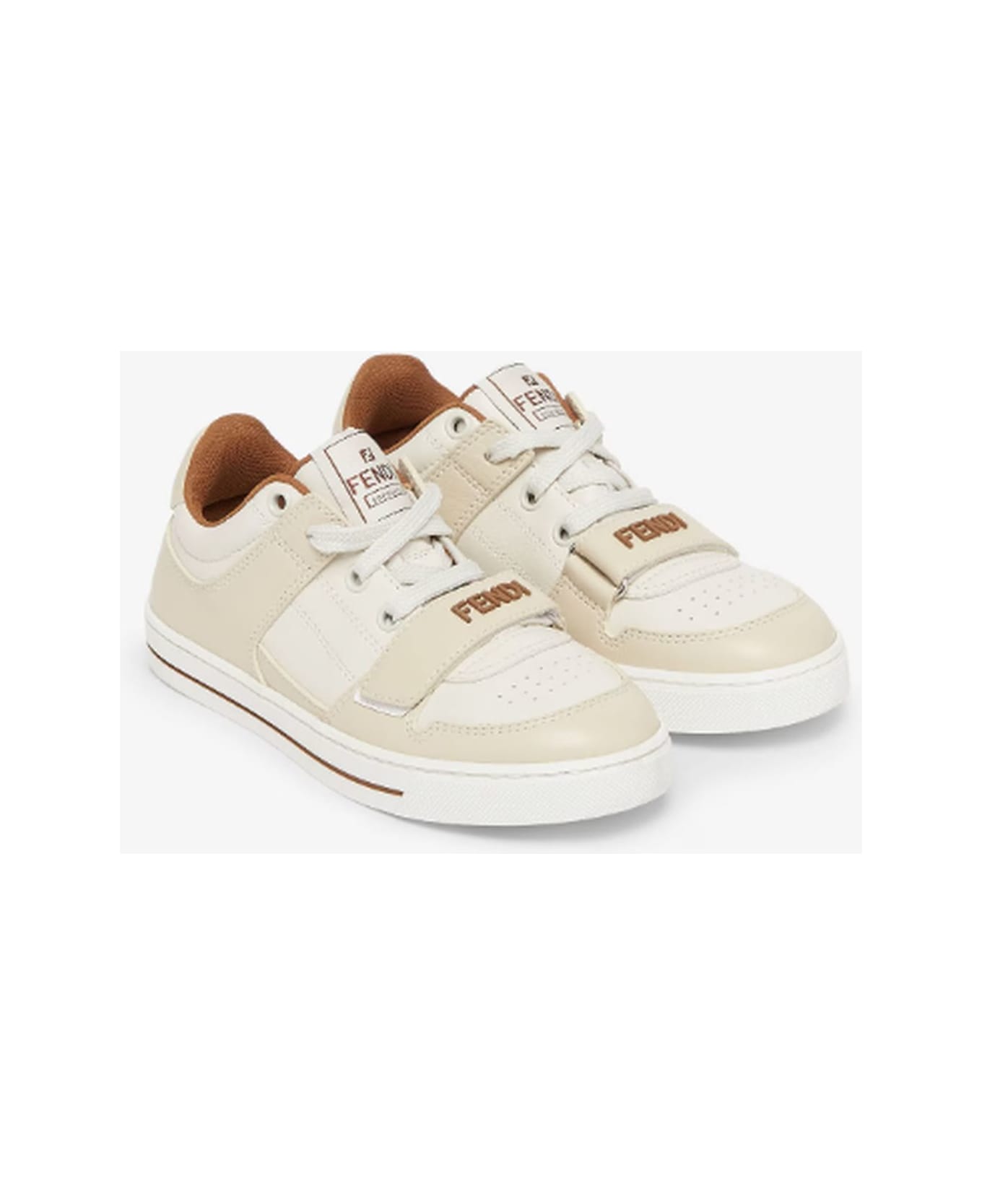 Fendi Kids Sneakers White - White