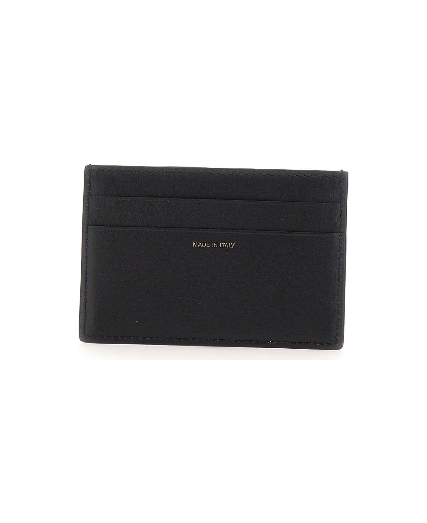 Paul Smith 'signature Stripe Block' Leather Card Holder - BLACK