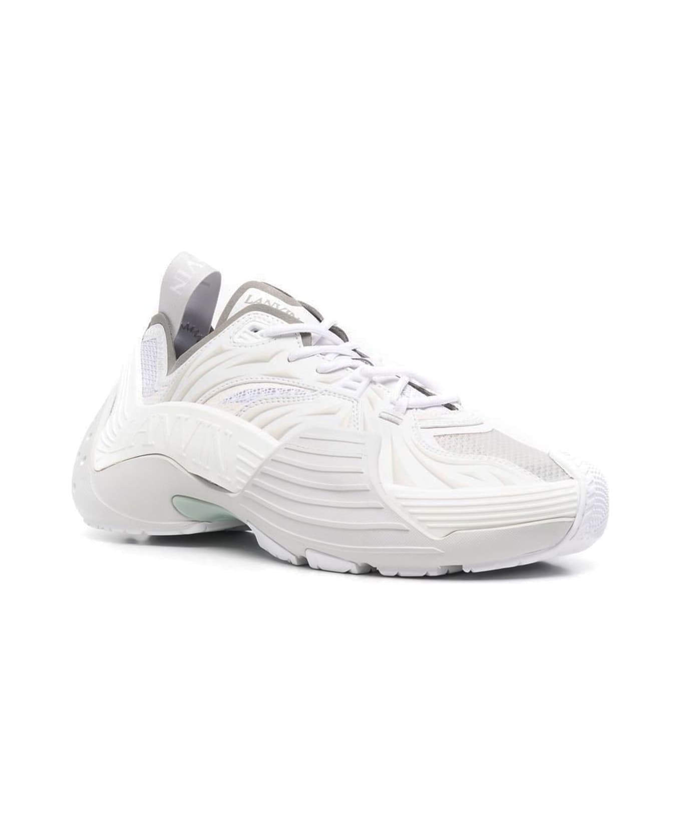 Lanvin White Mesh Flash-x Sneakers - Bianco