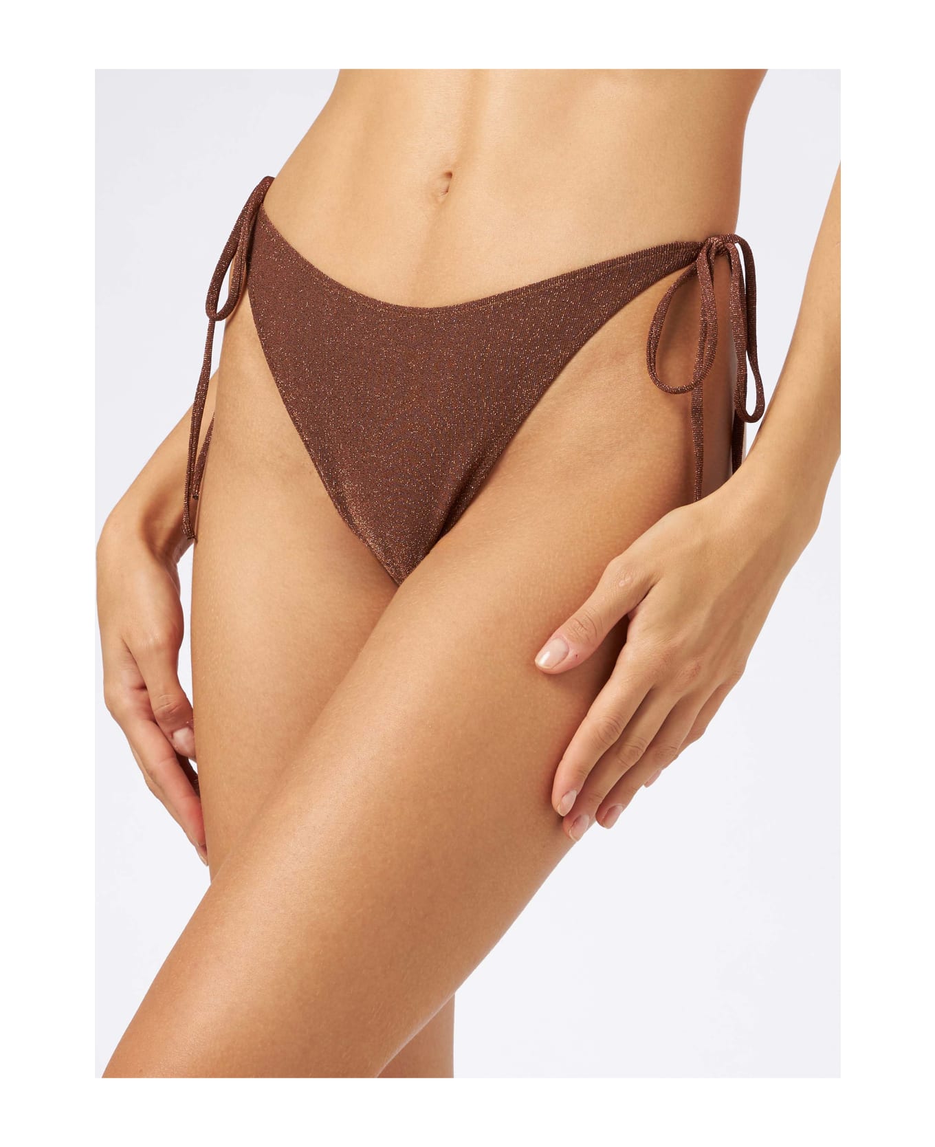 MC2 Saint Barth Woman Brown Swim Briefs - BROWN