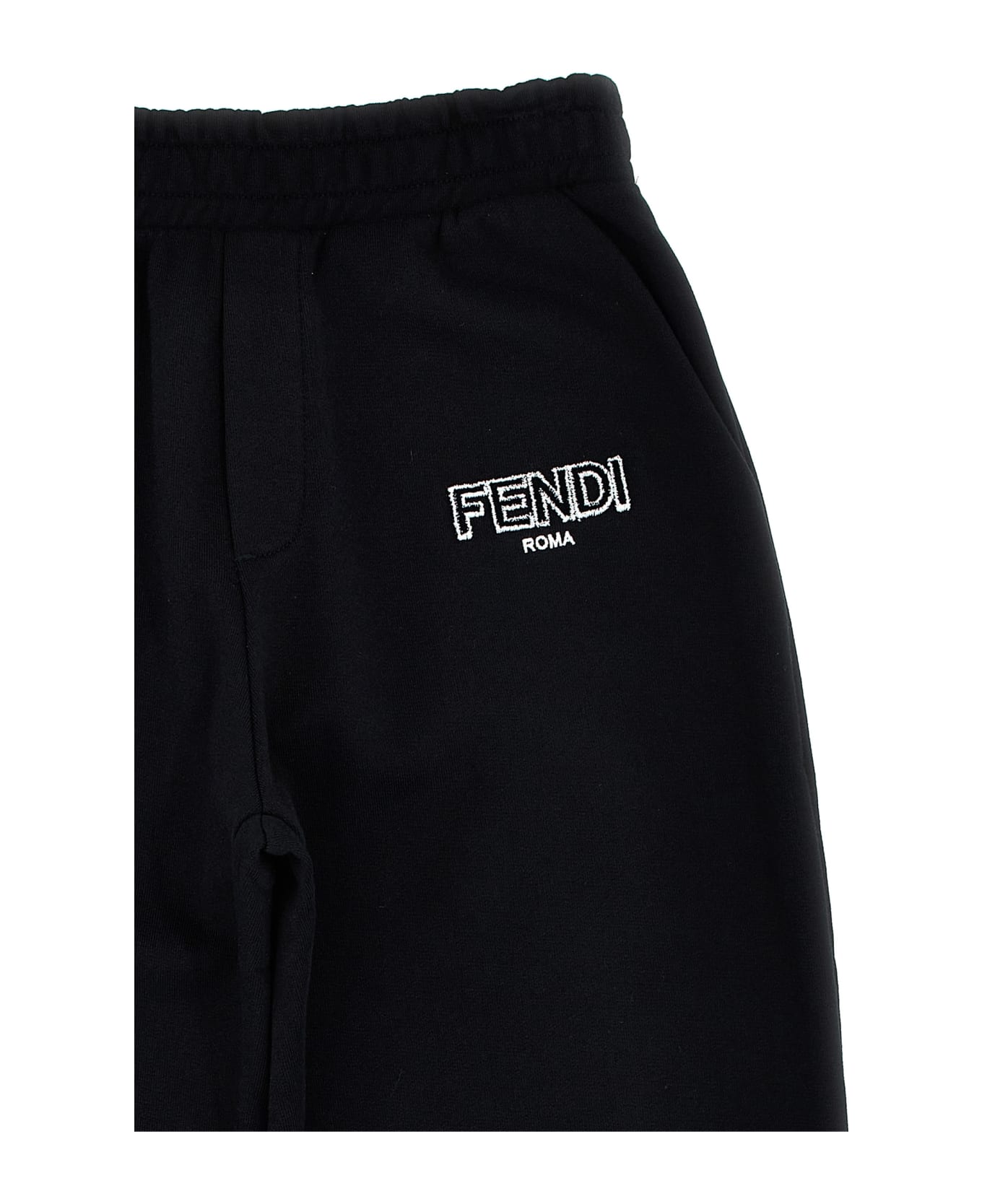 Fendi Flocked Logo Joggers - Black  