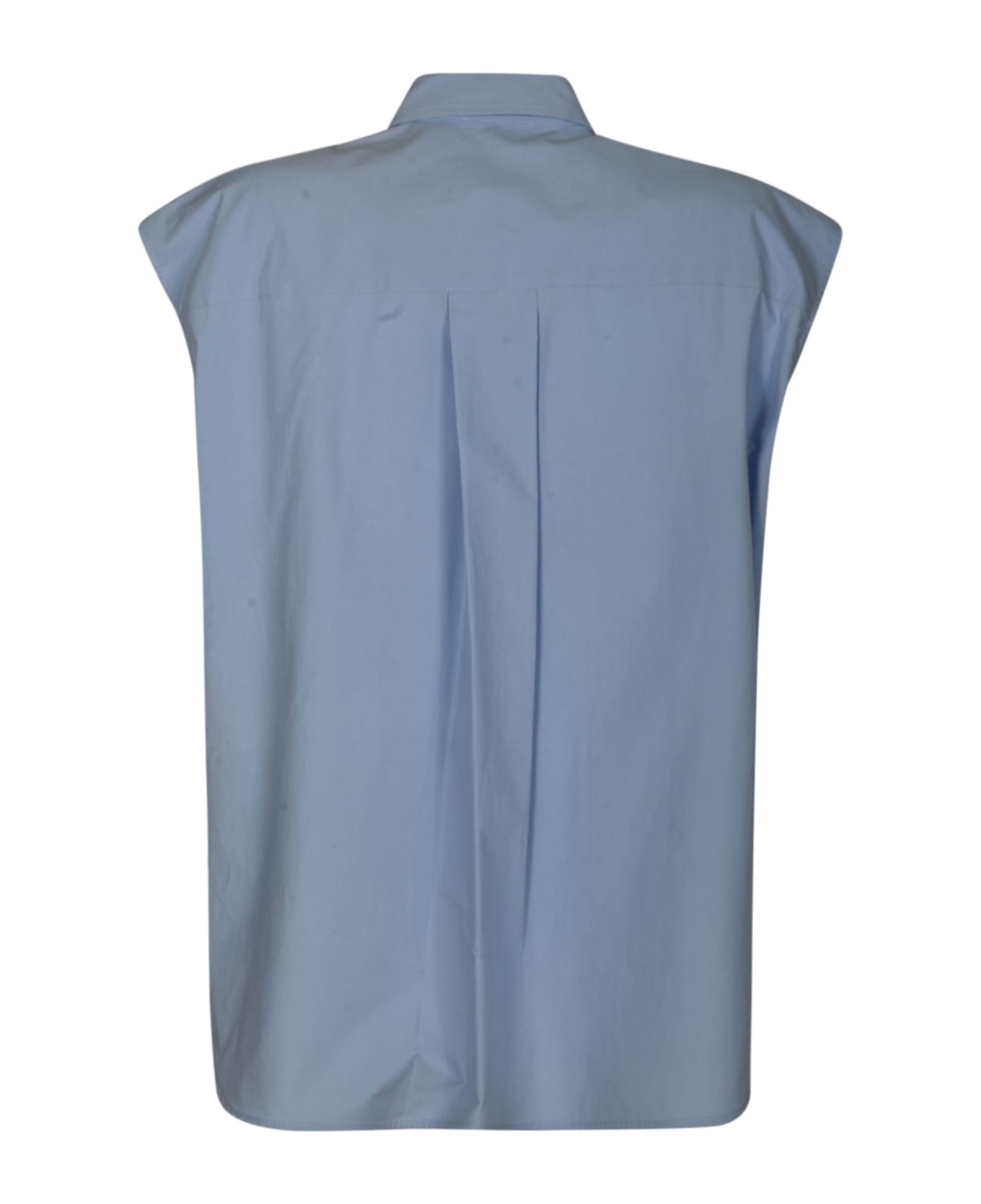 Parosh Embellished Sleeveless Shirt - Azure シャツ