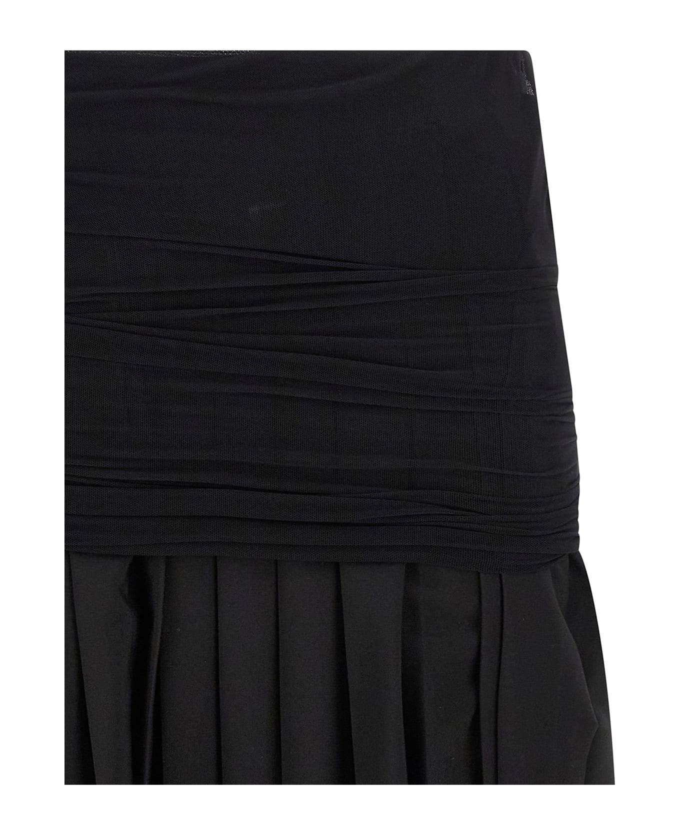 MM6 Maison Margiela Double Layer Skirt - Black  