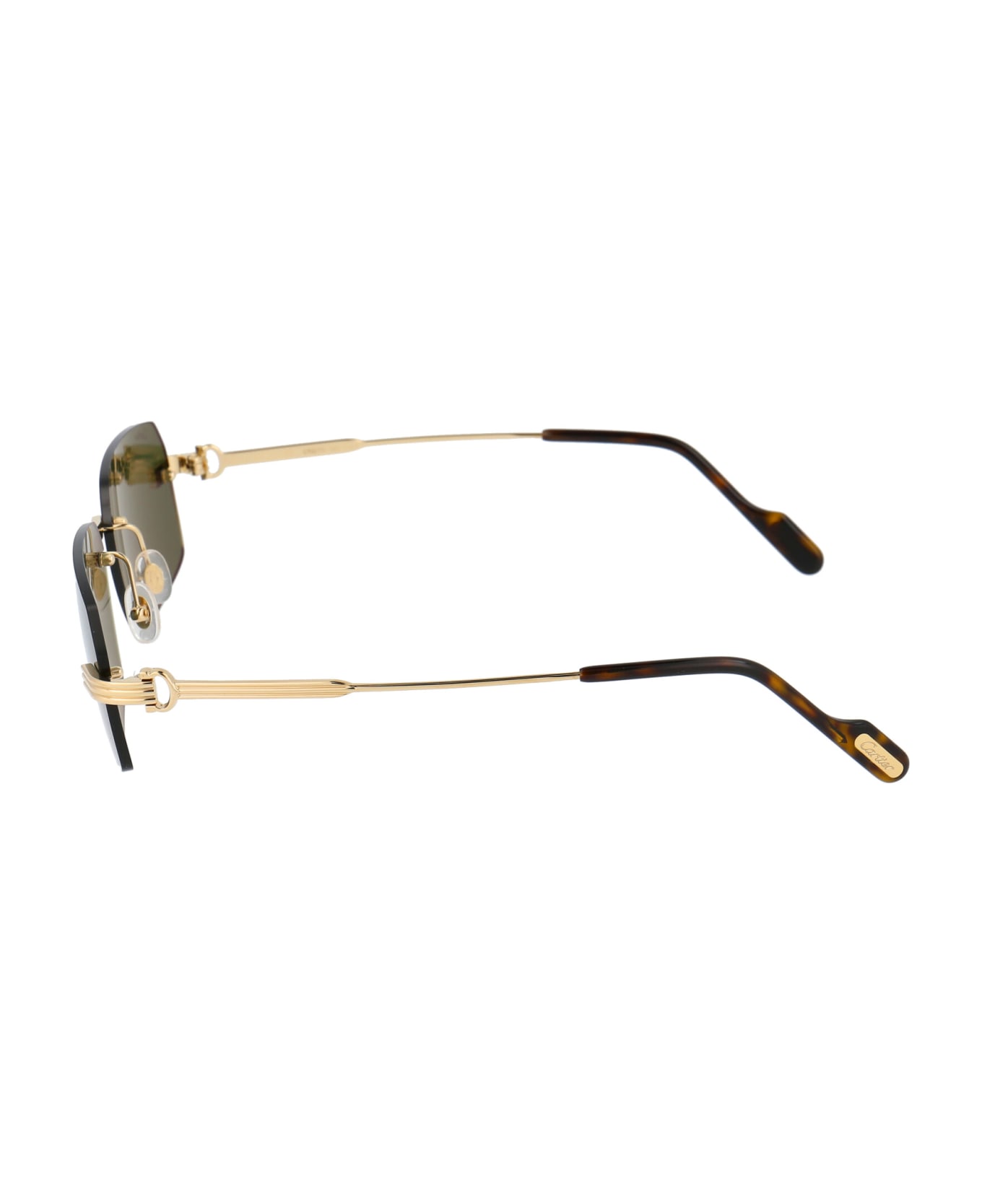 Cartier Eyewear Ct0271s Sunglasses - 002 GOLD GOLD GREEN