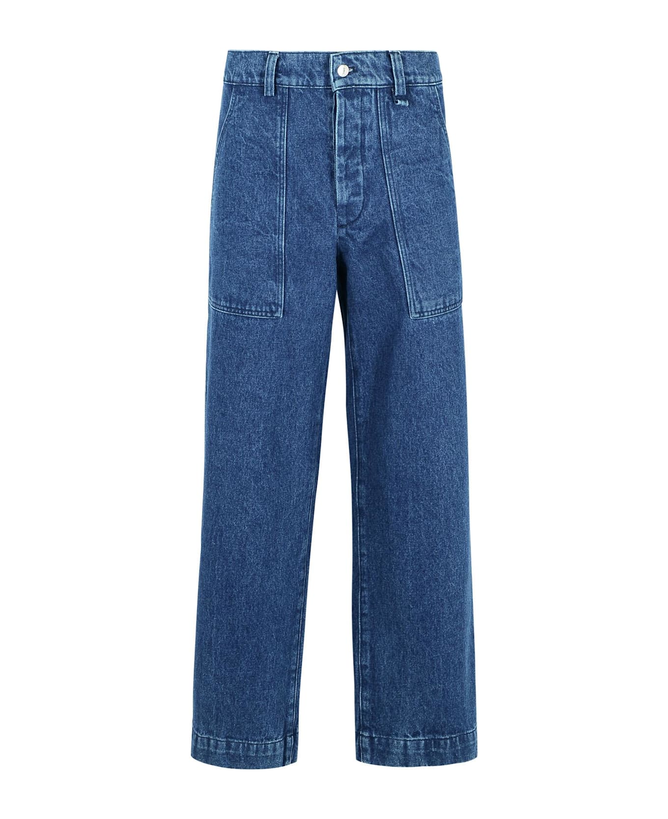 Maison Kitsuné 
workwear
 Blue Denim Jeans - Washed Indigo