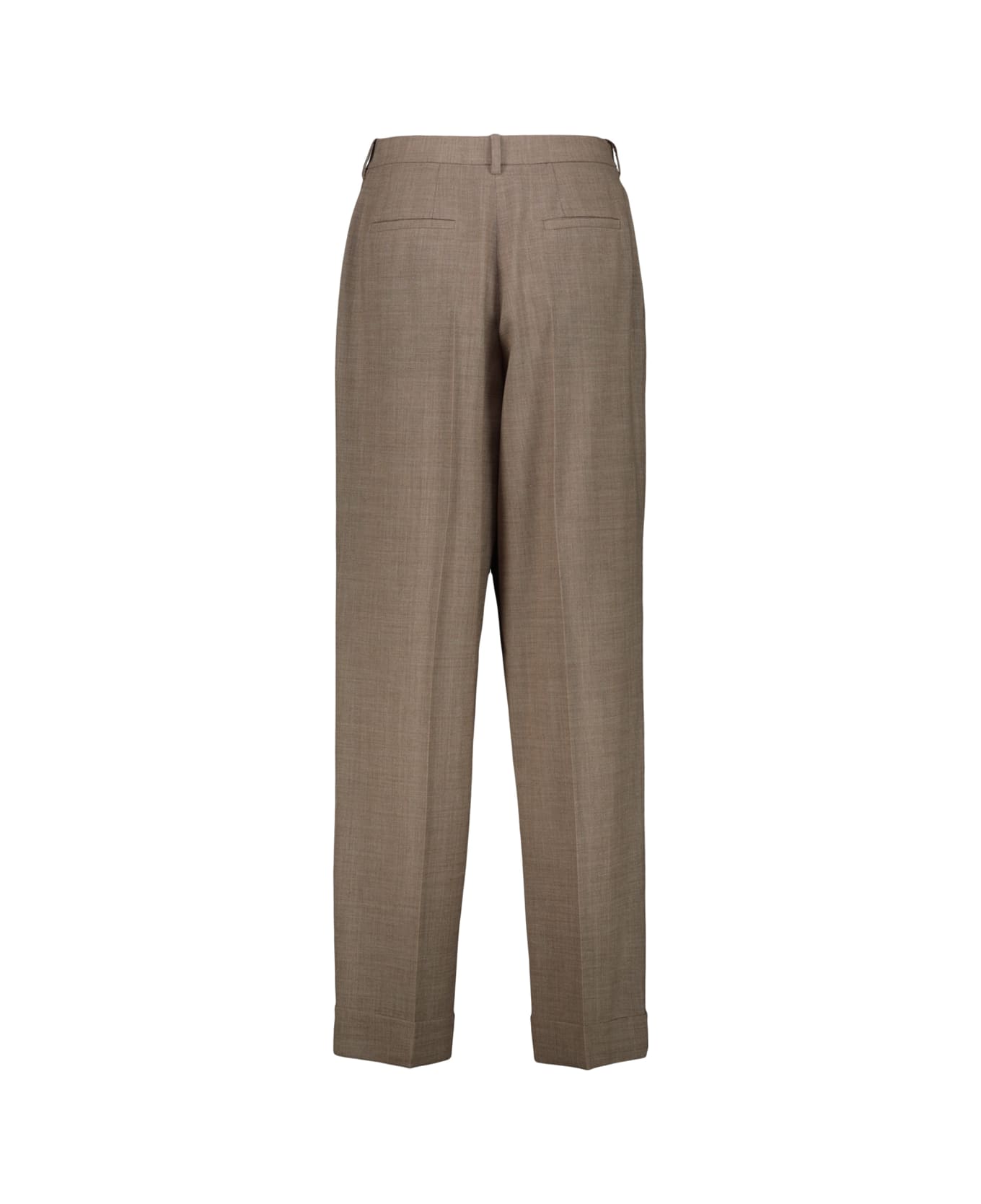 The Row Tor Pant - Taupe/ivory Melange