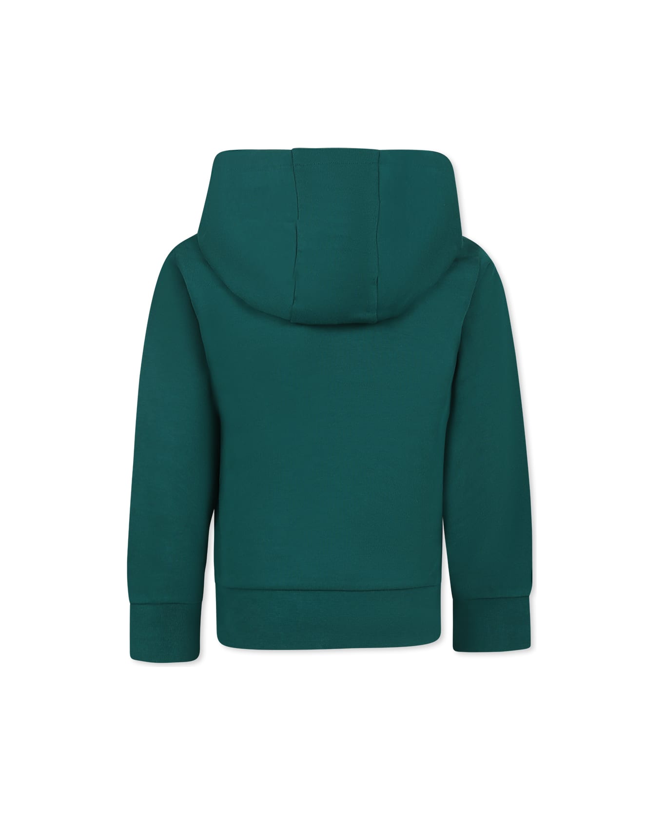 Moncler Green Sweatshirt For Kids With Logo - Green