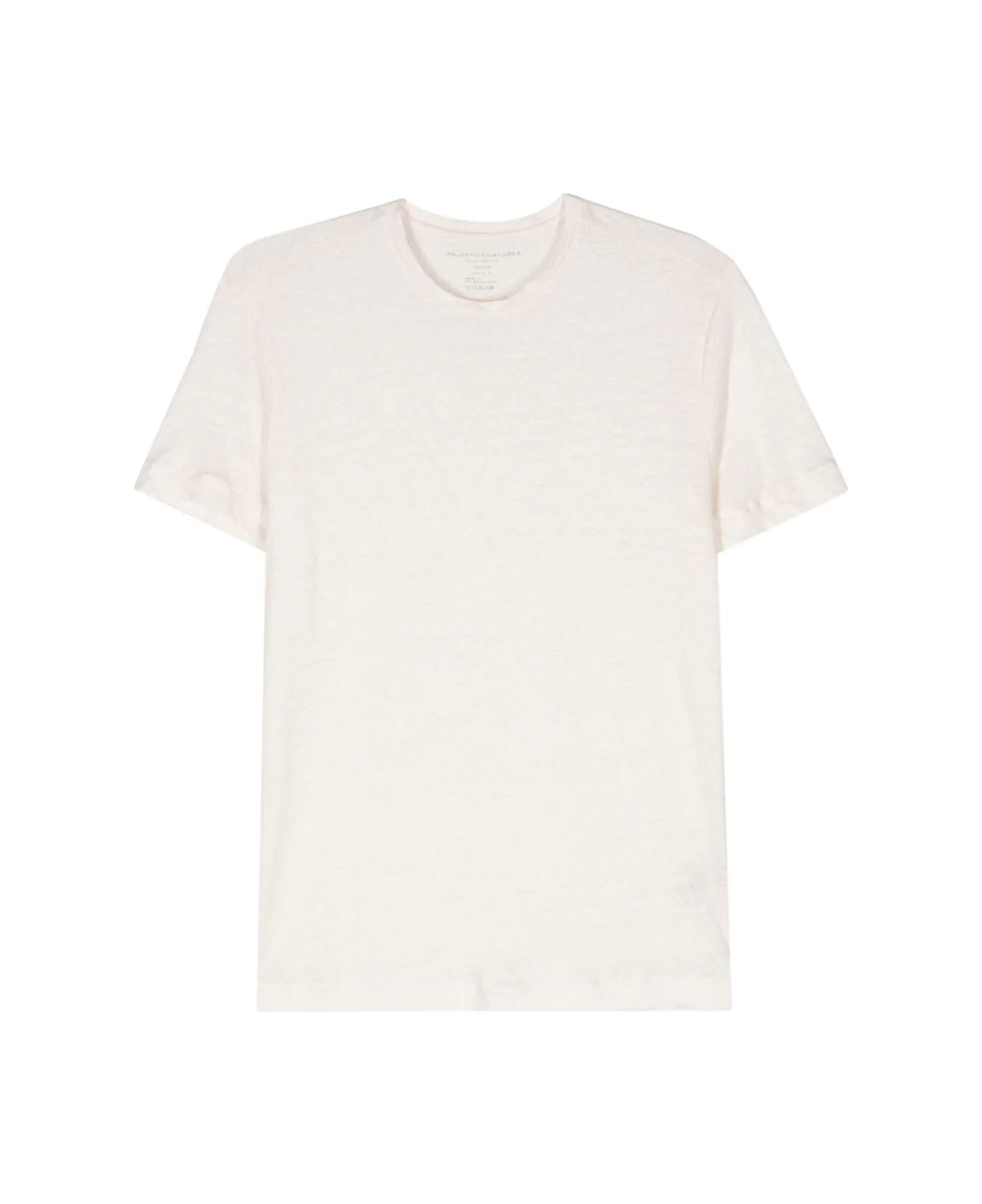 Majestic Filatures Short Sleeve Round Neck T-shirt - Cream シャツ