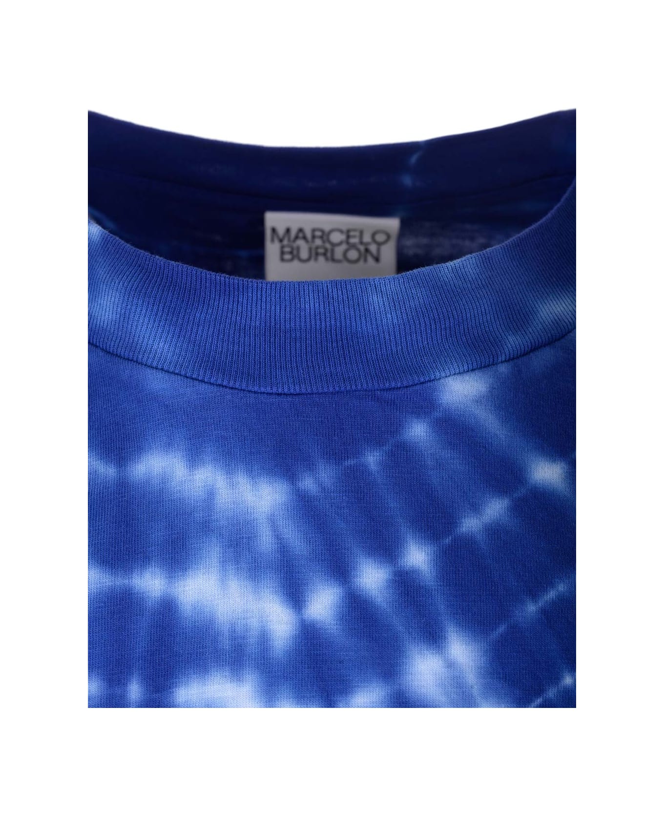 Marcelo Burlon Cotton Tie-dye T-shirt - Blue
