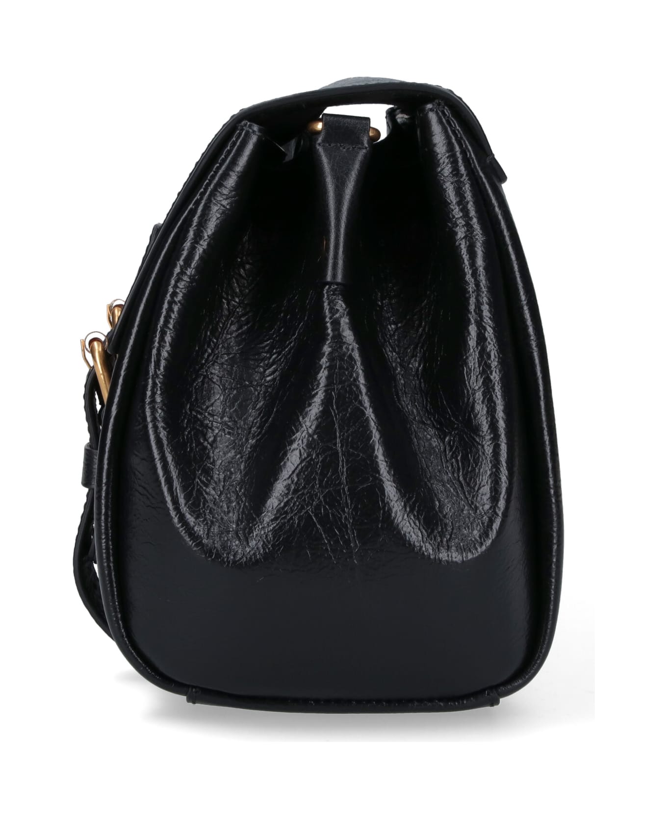 Dries Van Noten Leather Shoulder Bag - Black  