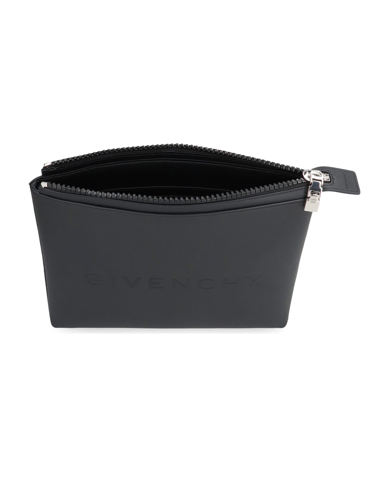Givenchy Coated Canvas Flat Pouch - Black トラベルバッグ