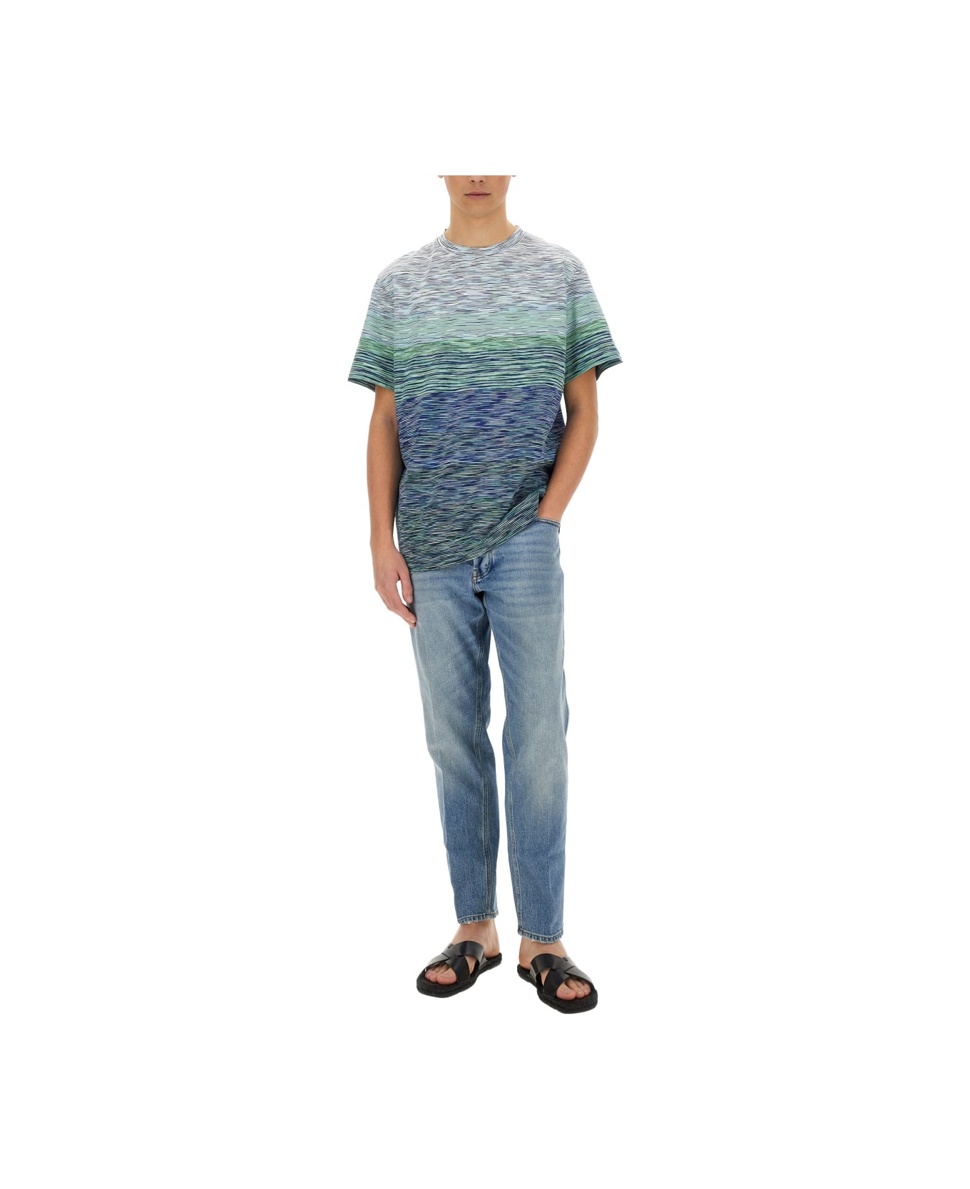 Missoni Degradé Flamed Cotton T-shirt - MULTICOLOUR