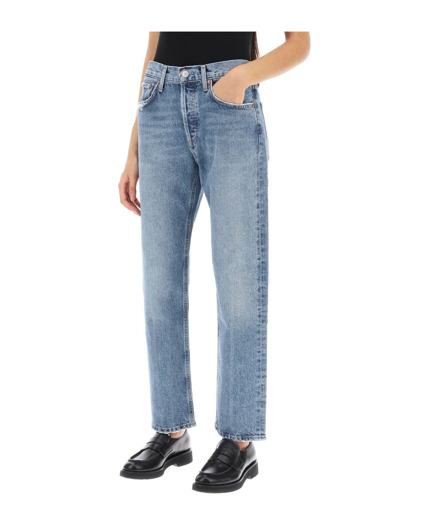 AGOLDE Parker Cropped Jeans - INVENTION (Light blue)