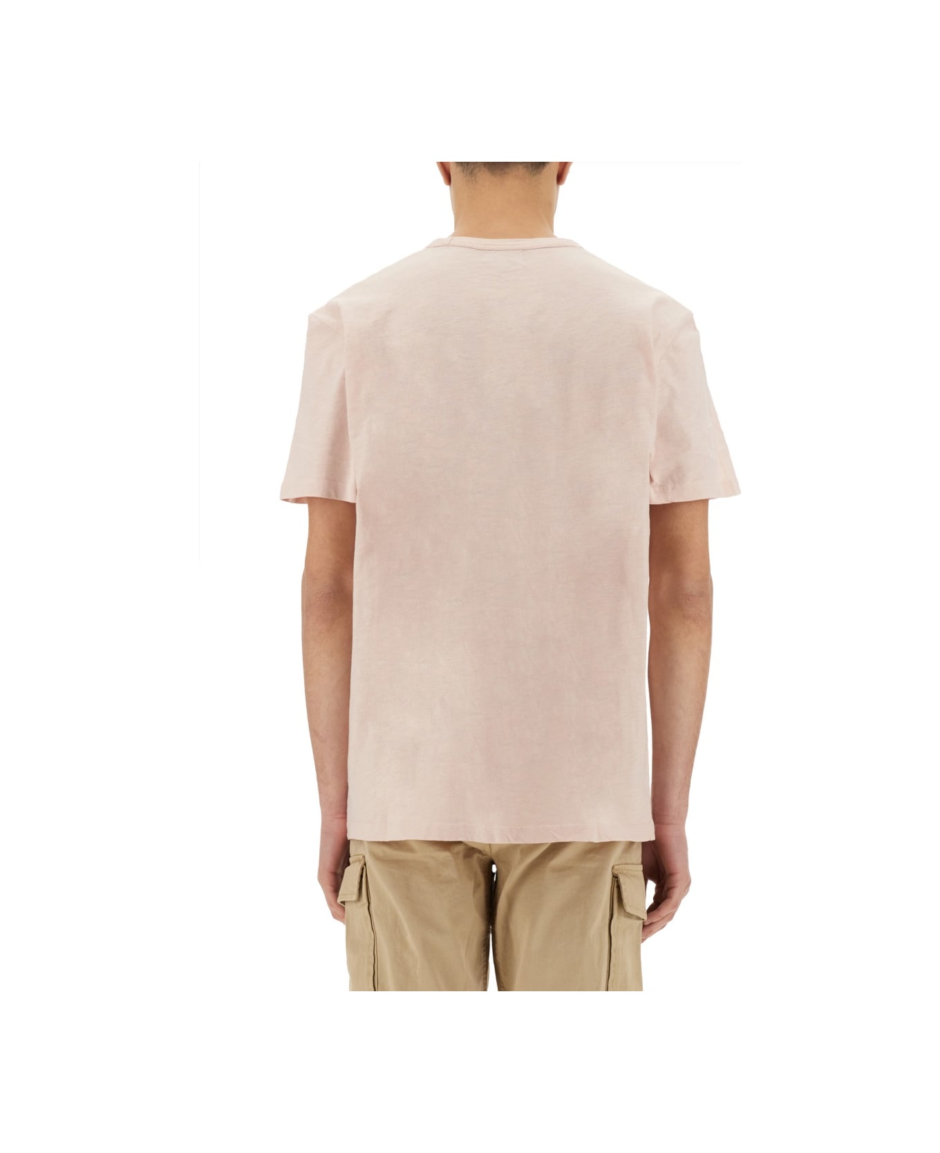 Woolrich Flamed Cotton T-shirt - PINK