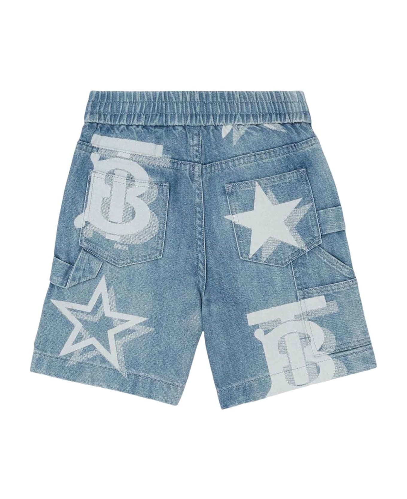 Burberry Blue Denim Bermuda Shorts Boy - Blu