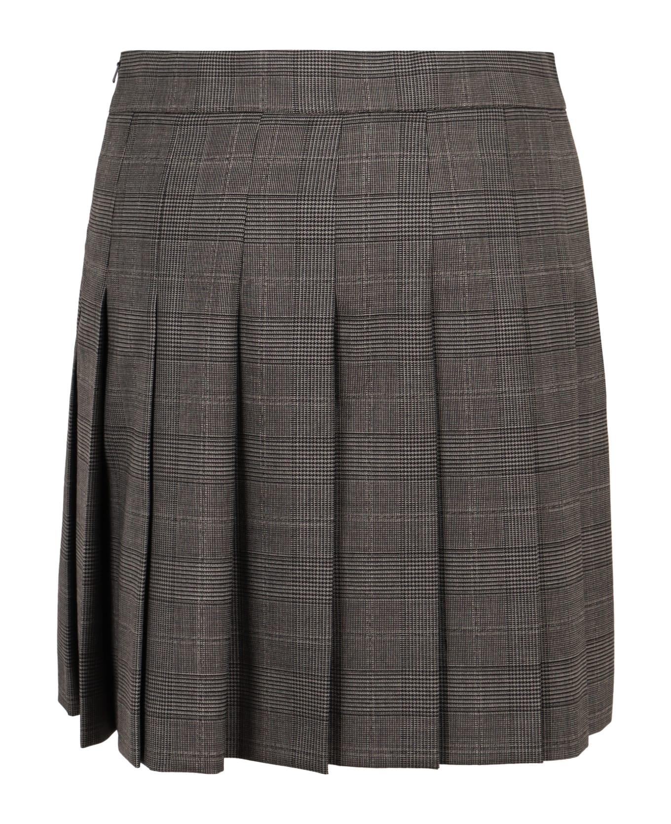 Max Mara Studio Alcuno Pleated Mini Skirt - grey