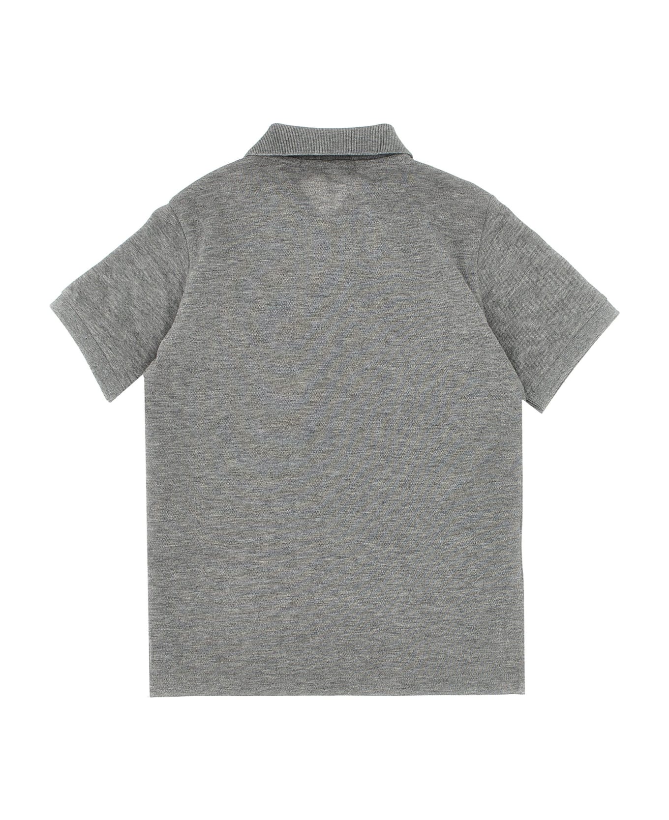 Stone Island Junior Logo Patch Polo Shirt - Gray