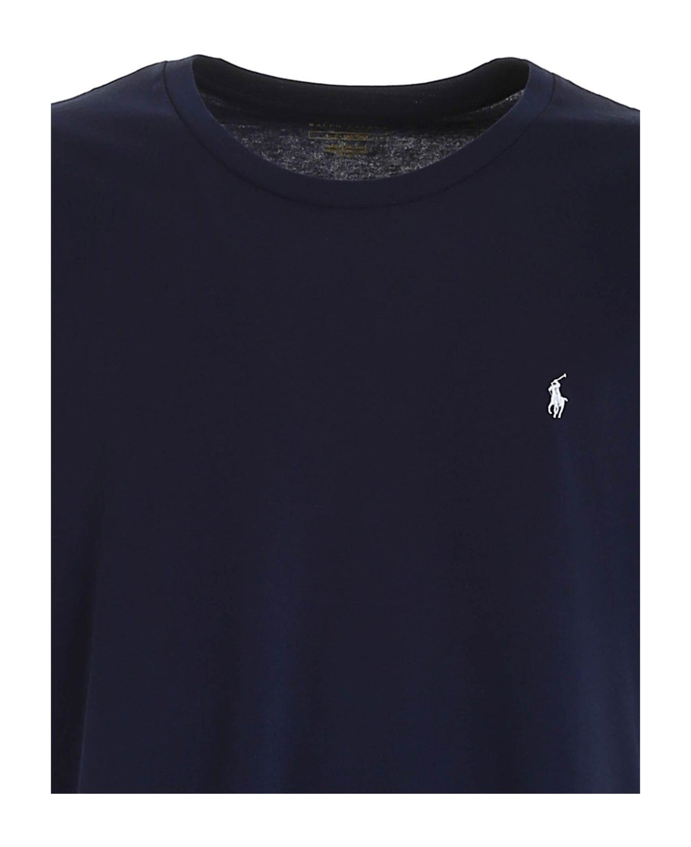 Polo Ralph Lauren Logo Embroidered Crewneck T-shirt - Blu Navy