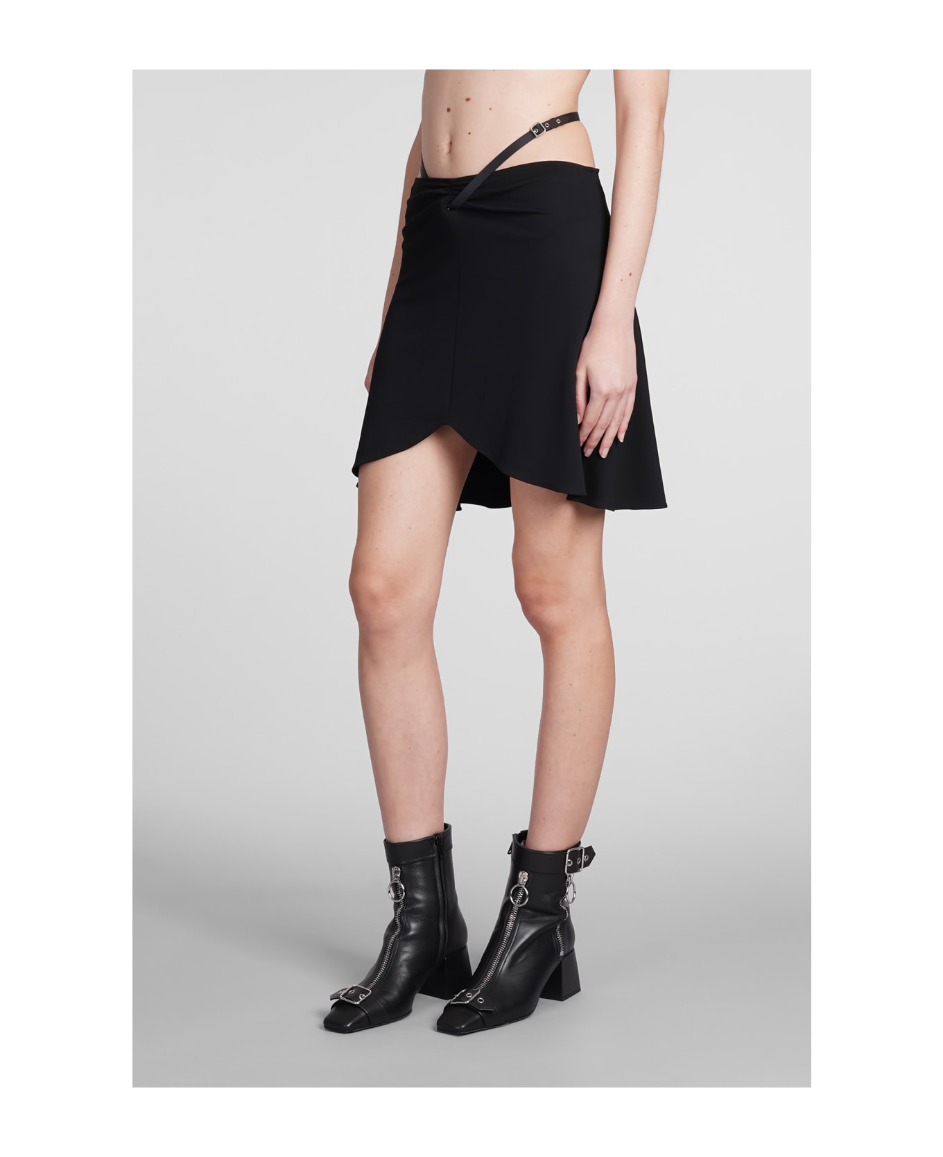 Courrèges Skirt In Black Viscose - BLACK スカート