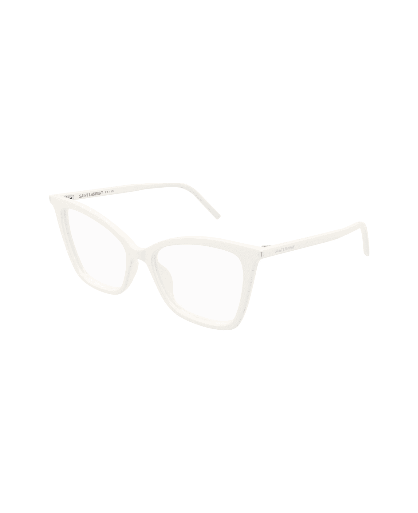 Saint Laurent Eyewear Saint Laurent Sl 386 Linea Corner Angle 014 White Transparent Glasses - Bianco