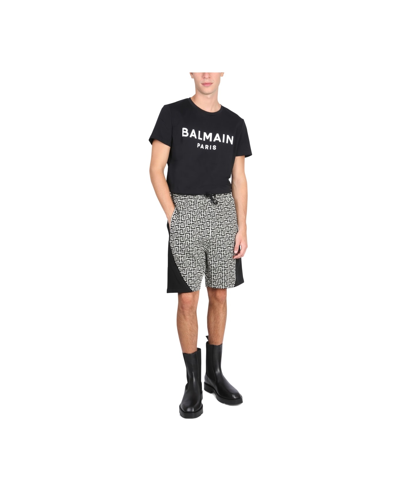 Balmain Monogram Bermuda Shorts - MULTICOLOUR
