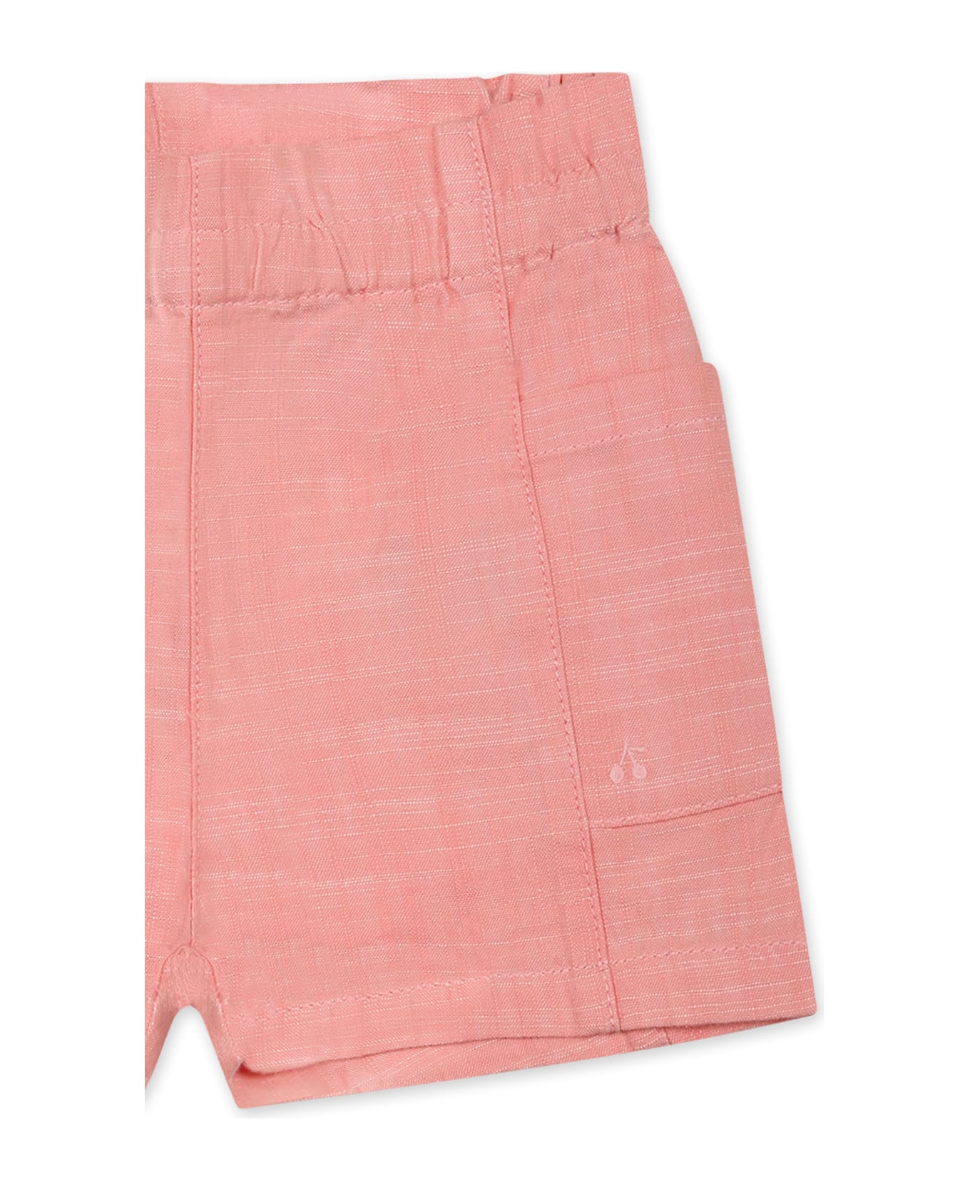 Bonpoint Pink Shorts For Baby Girl With Cherries - Pink