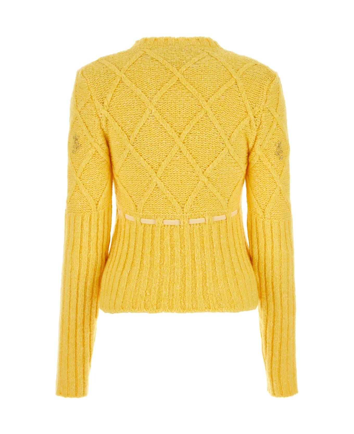 Cormio Yellow Wool Blend Sweater - yellow