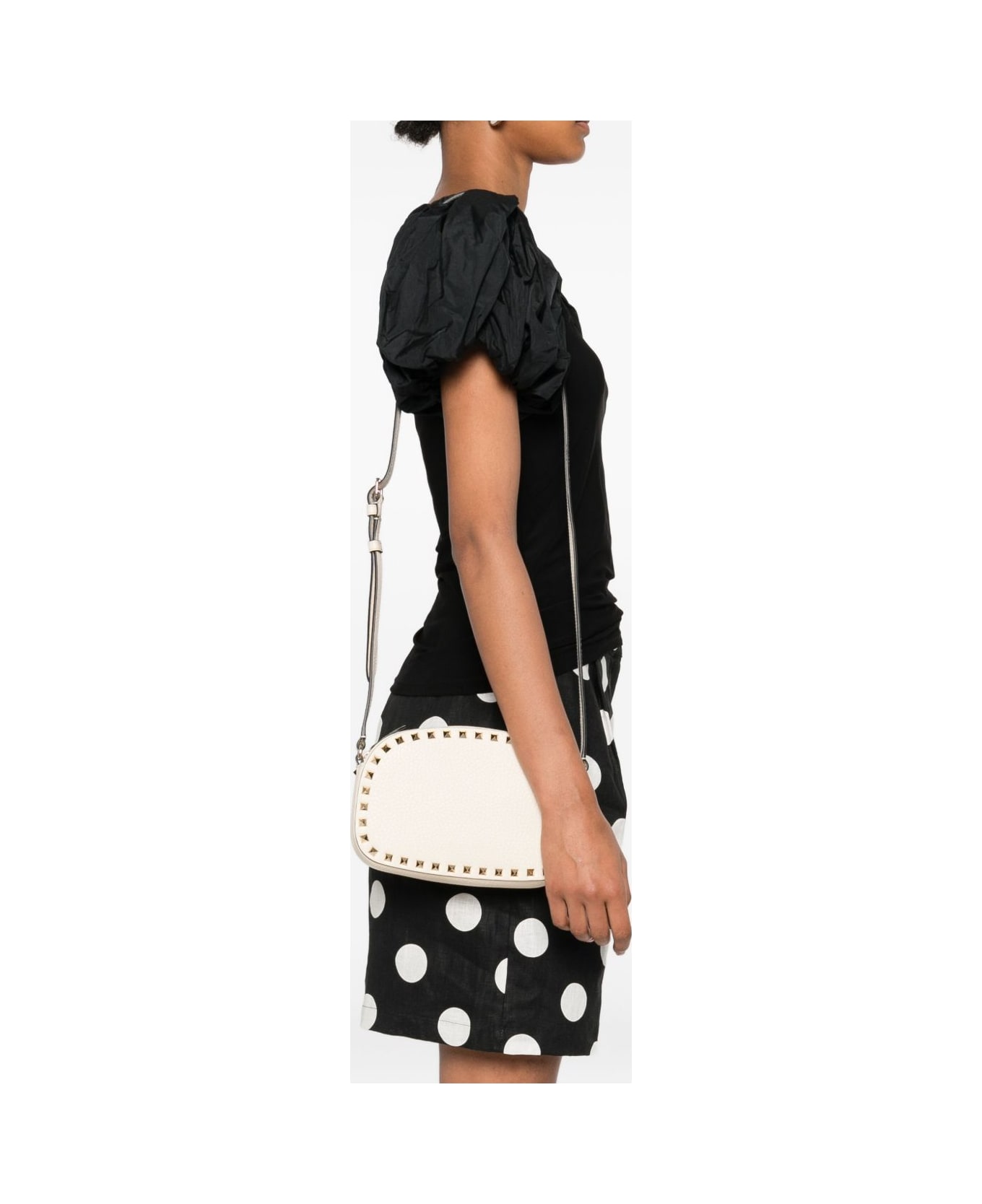 Valentino Garavani Mini Rockstud Shoulder Bag - White