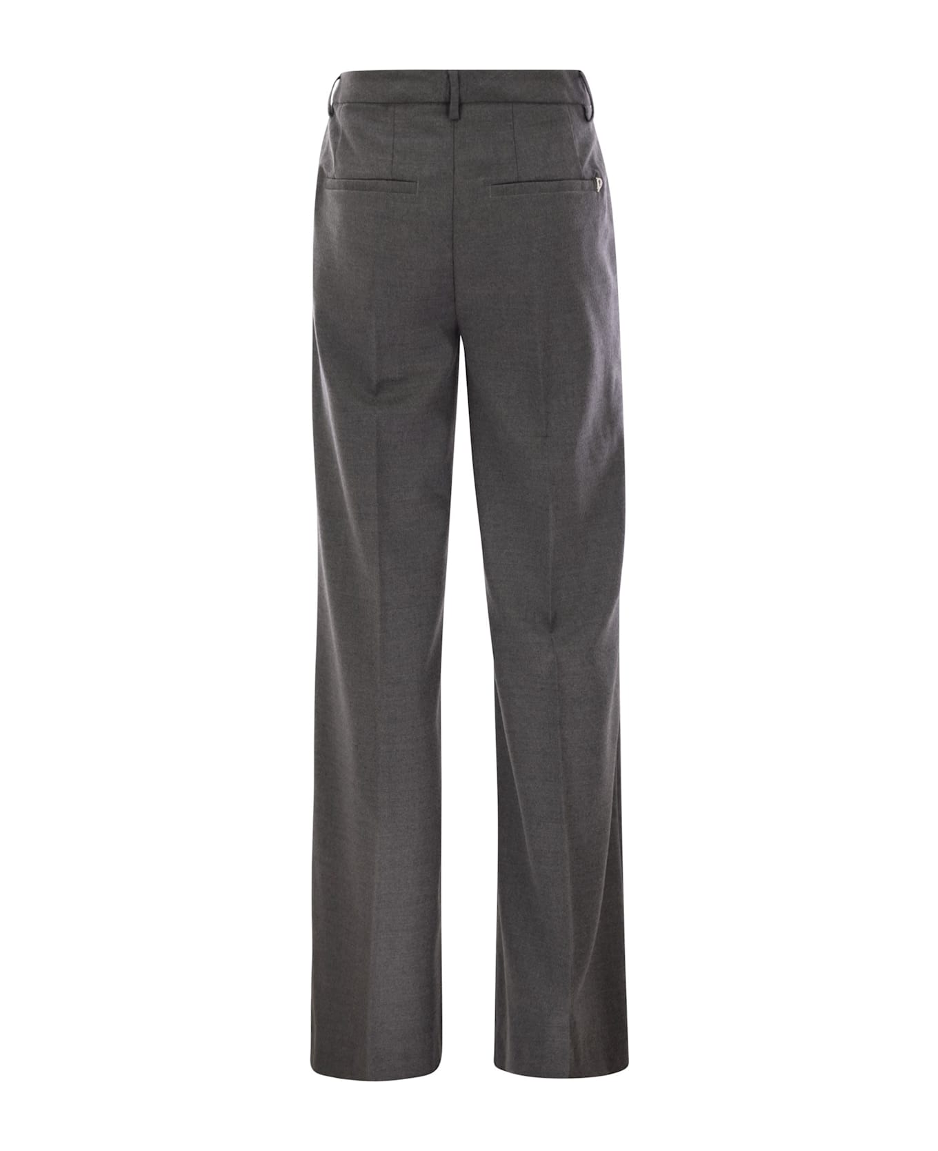 Dondup Janice - Wide Wool Pants - Grey