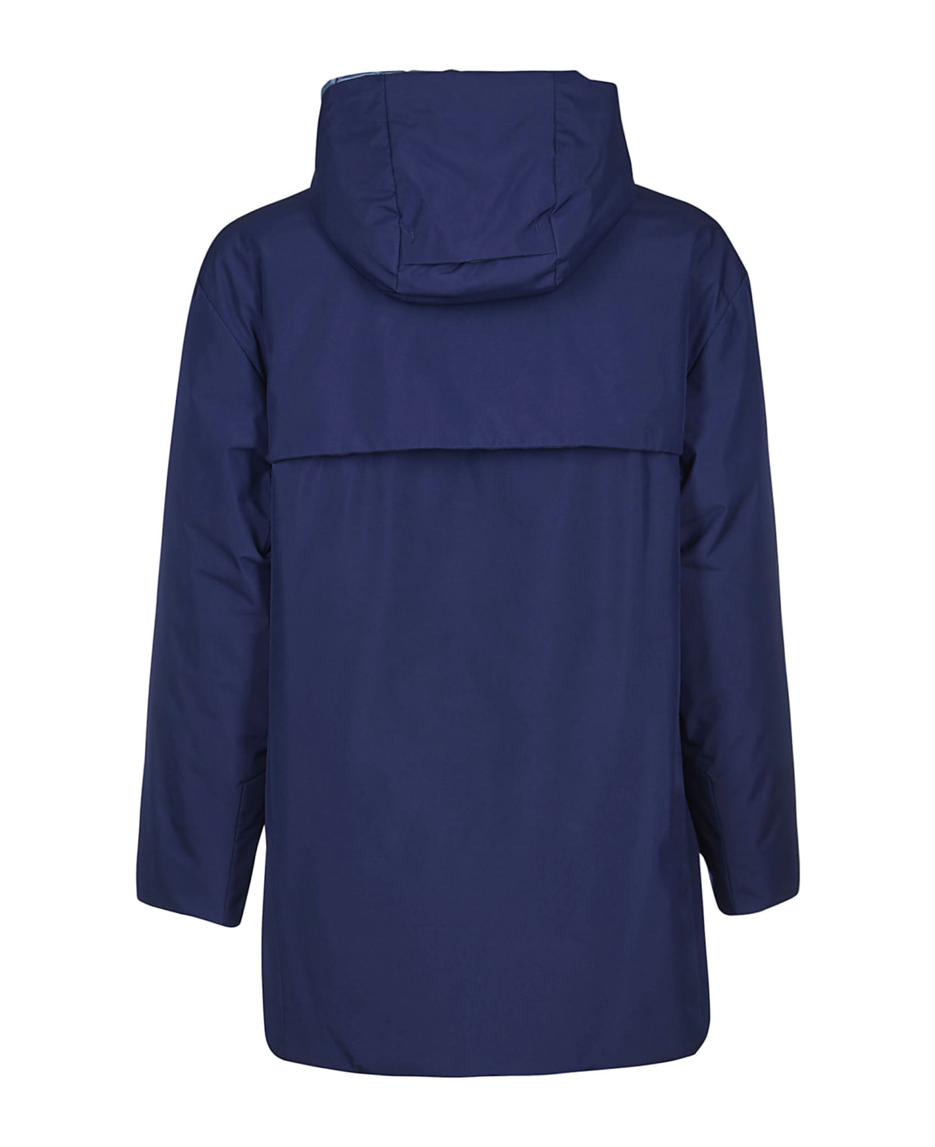 Prada Reversible Effect Hooded Coat - Blue