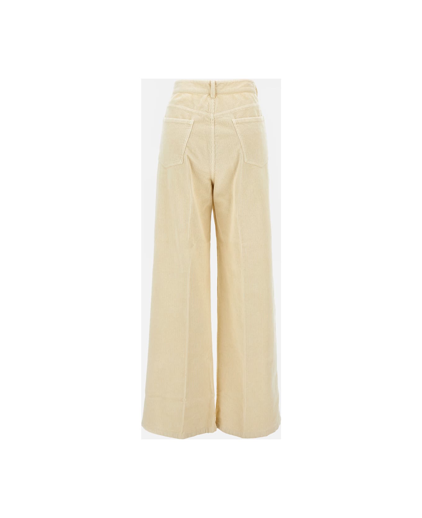 Cellar Door Ribbed Trousers - White