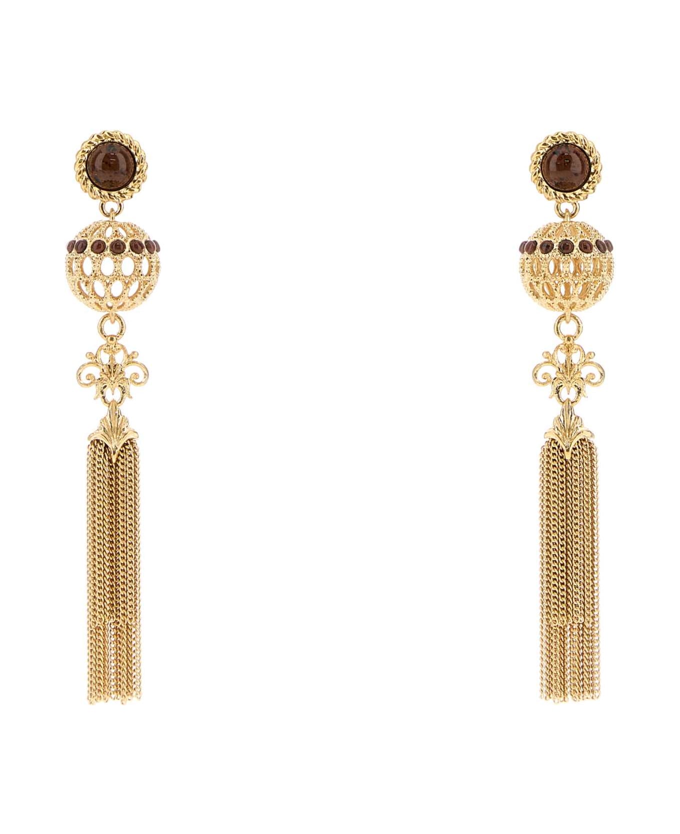 Chloé Gold Metal Earrings - GOLDANDBROWN