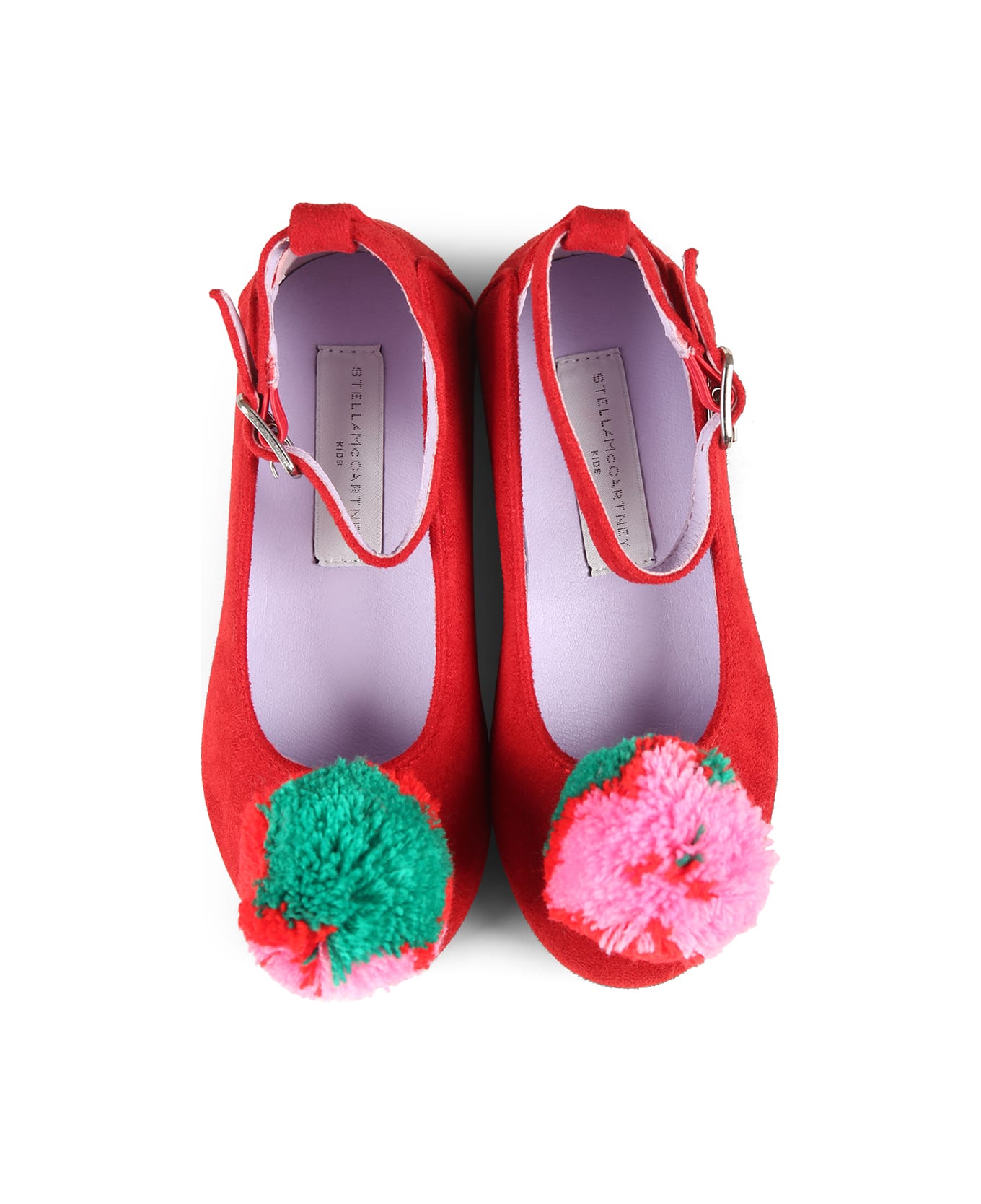 Stella McCartney Kids Red Ballet Flats For Girl - Red