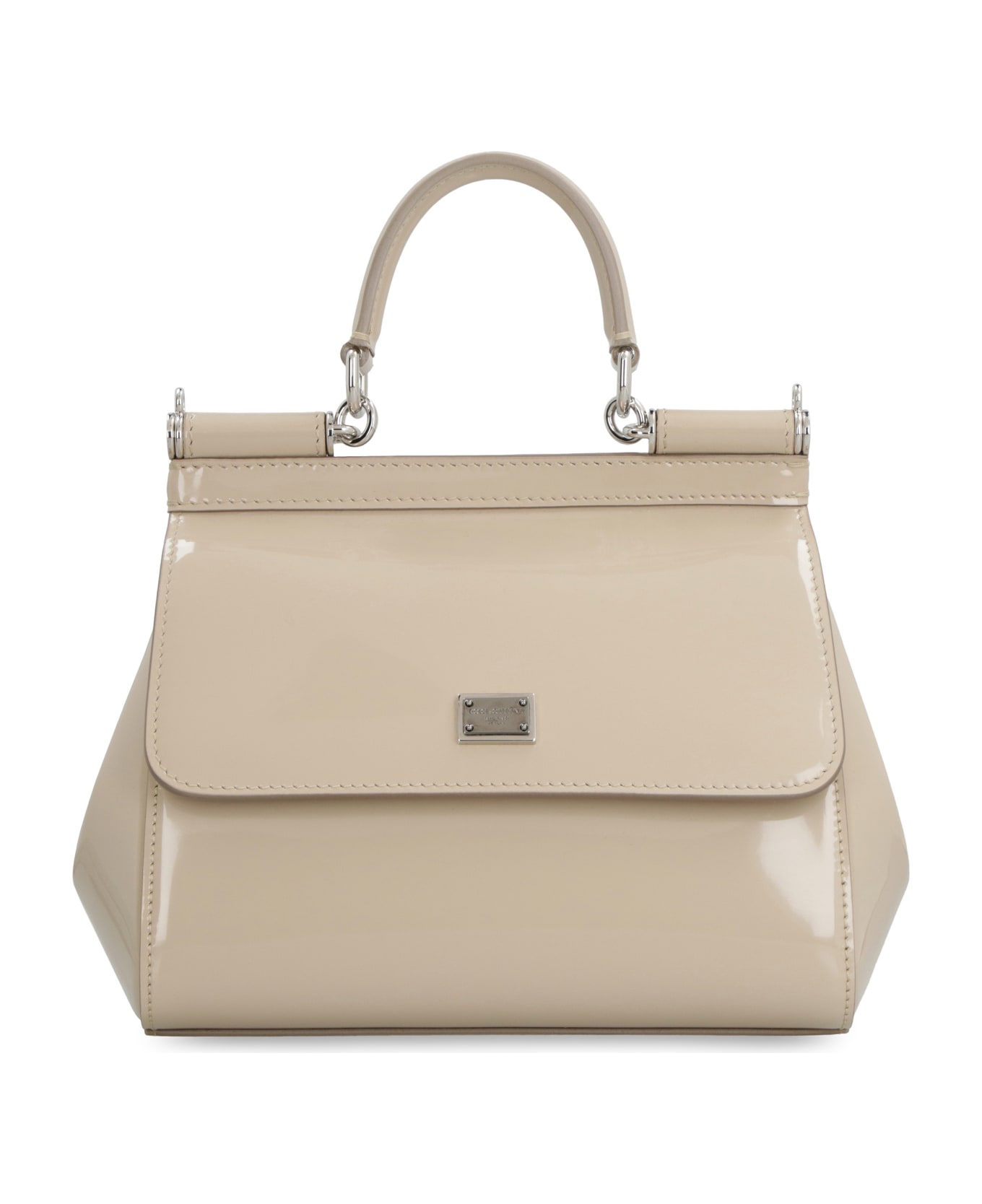 Dolce & Gabbana Sicily Leather Mini Handbag - Beige