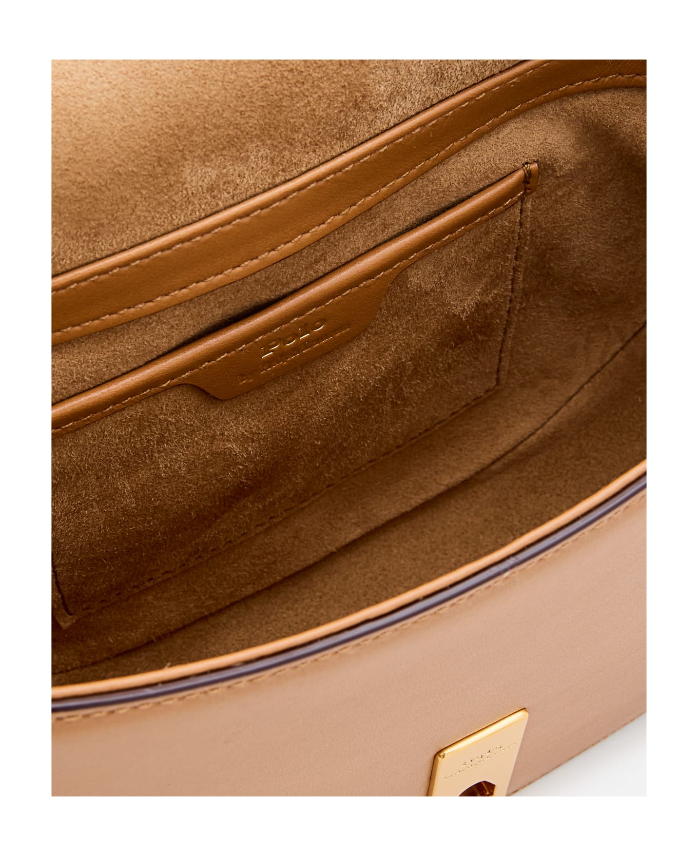 Polo Ralph Lauren Small Satchel Crossbody Leather Bag - Brown トートバッグ